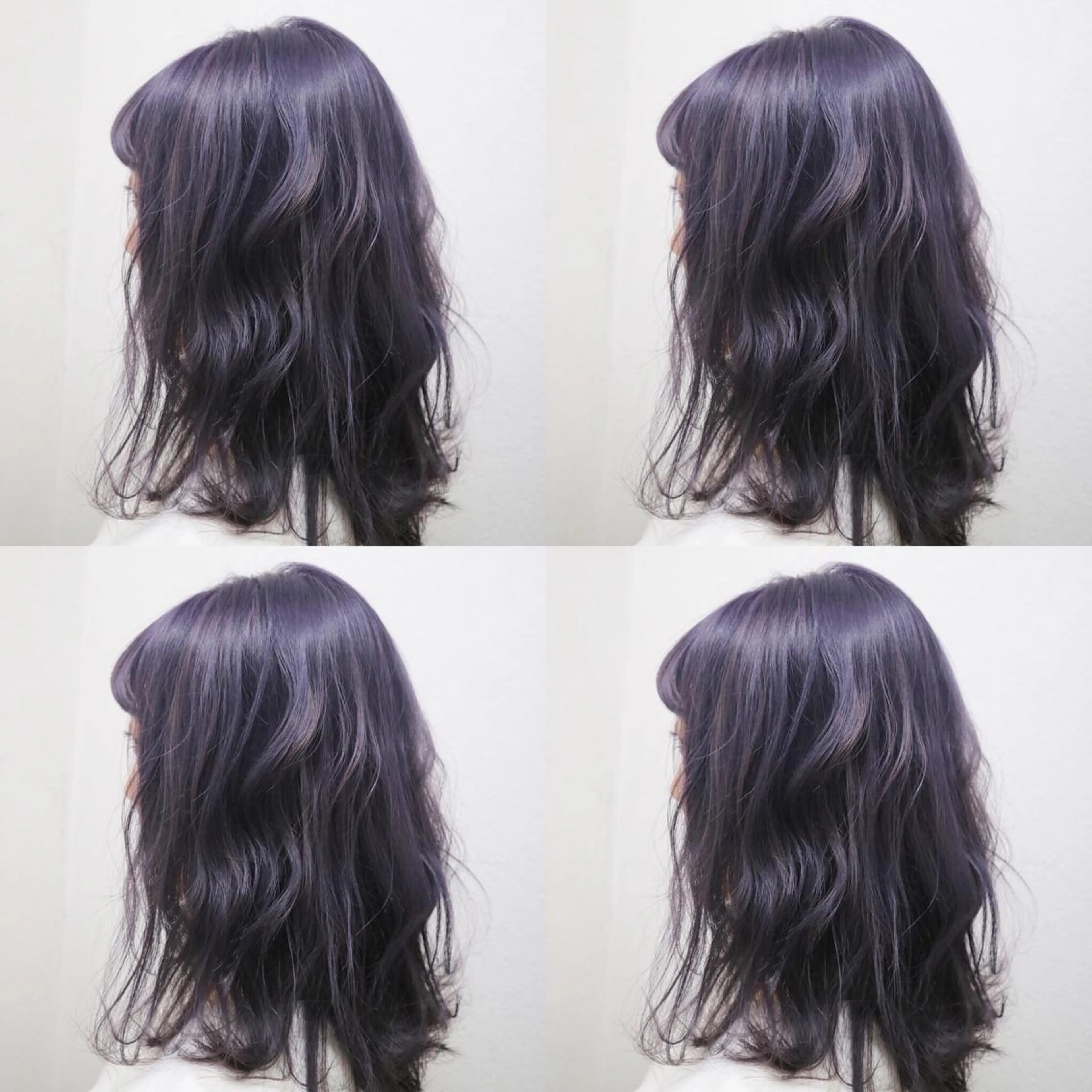 ミディアム カラー アディクシーカラー ブリーチ グレージュ パープルカラー パープルグレージュ JIL BLAN 京都のヘアスタイル