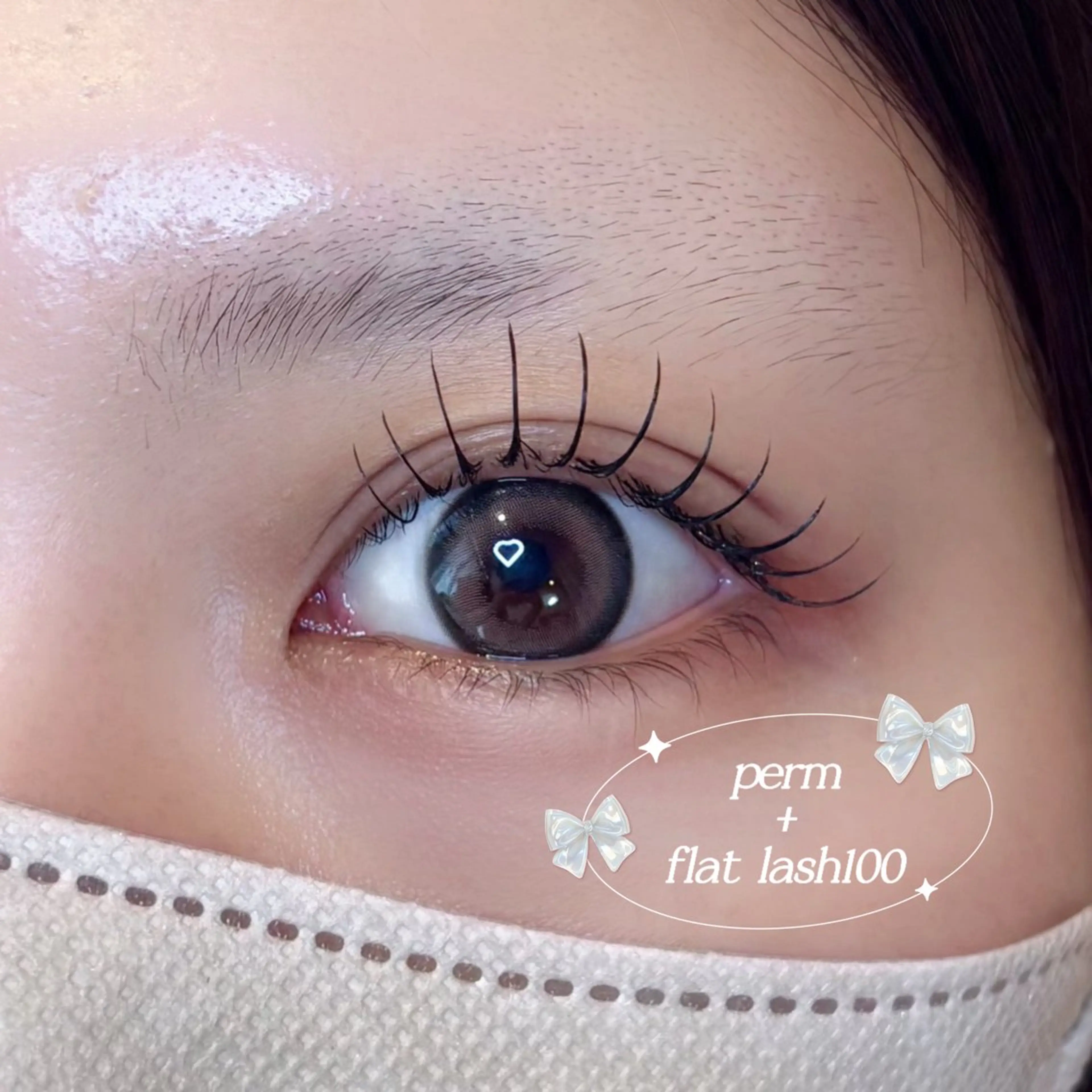 ⋆⸜  &𝘏𝘦𝘢𝘭𝘵𝘩𝘺 ⸝⋆エクステ100本＋パーマ　𝘤𝘰𝘭𝘰𝘳変更＋1000円の写真
