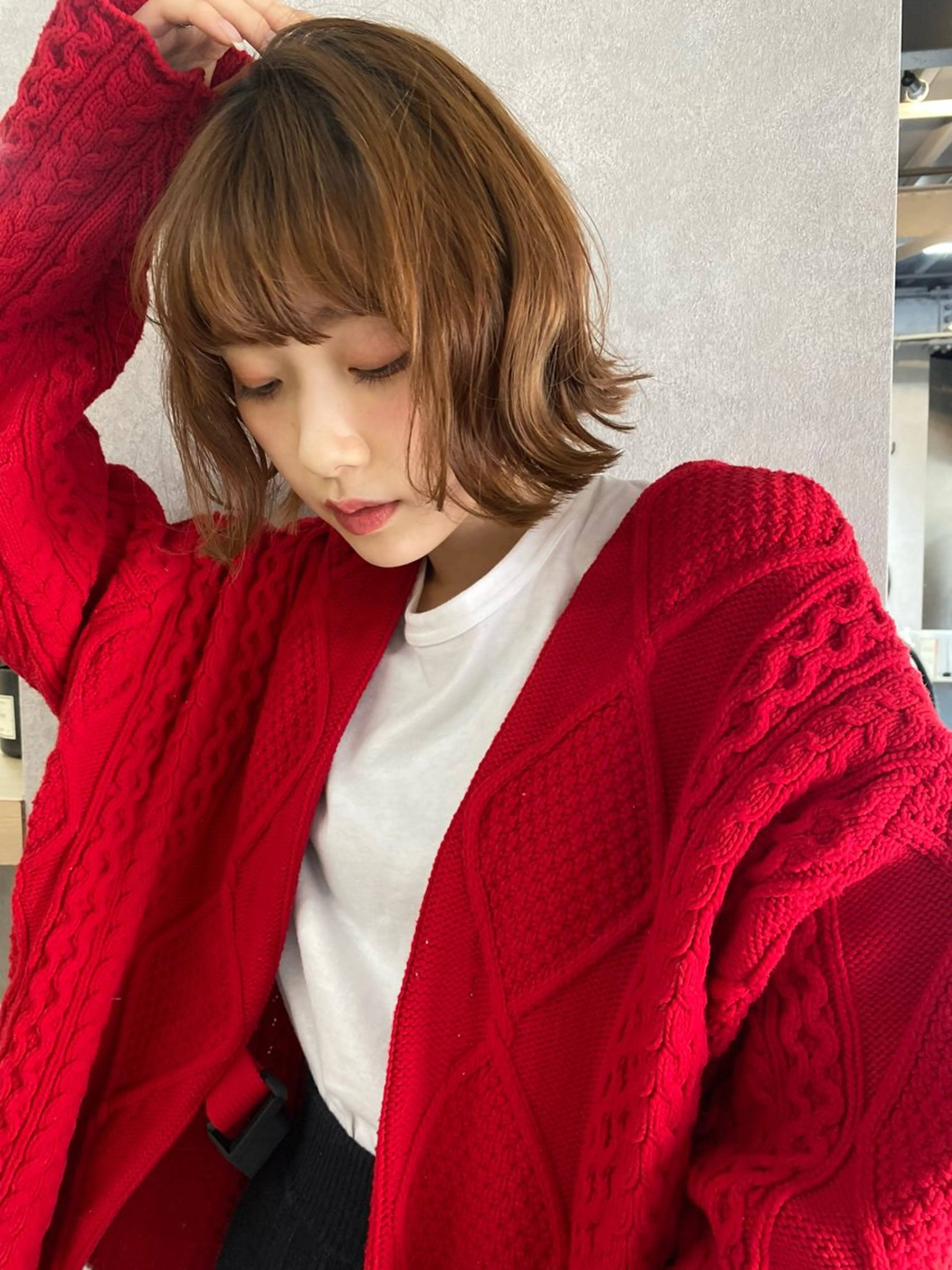 ショート カラー カット ヘアカラー トリートメント Umu所属・✳︎透明感カラー✳︎ ボブ✳︎nanaのヘアスタイル