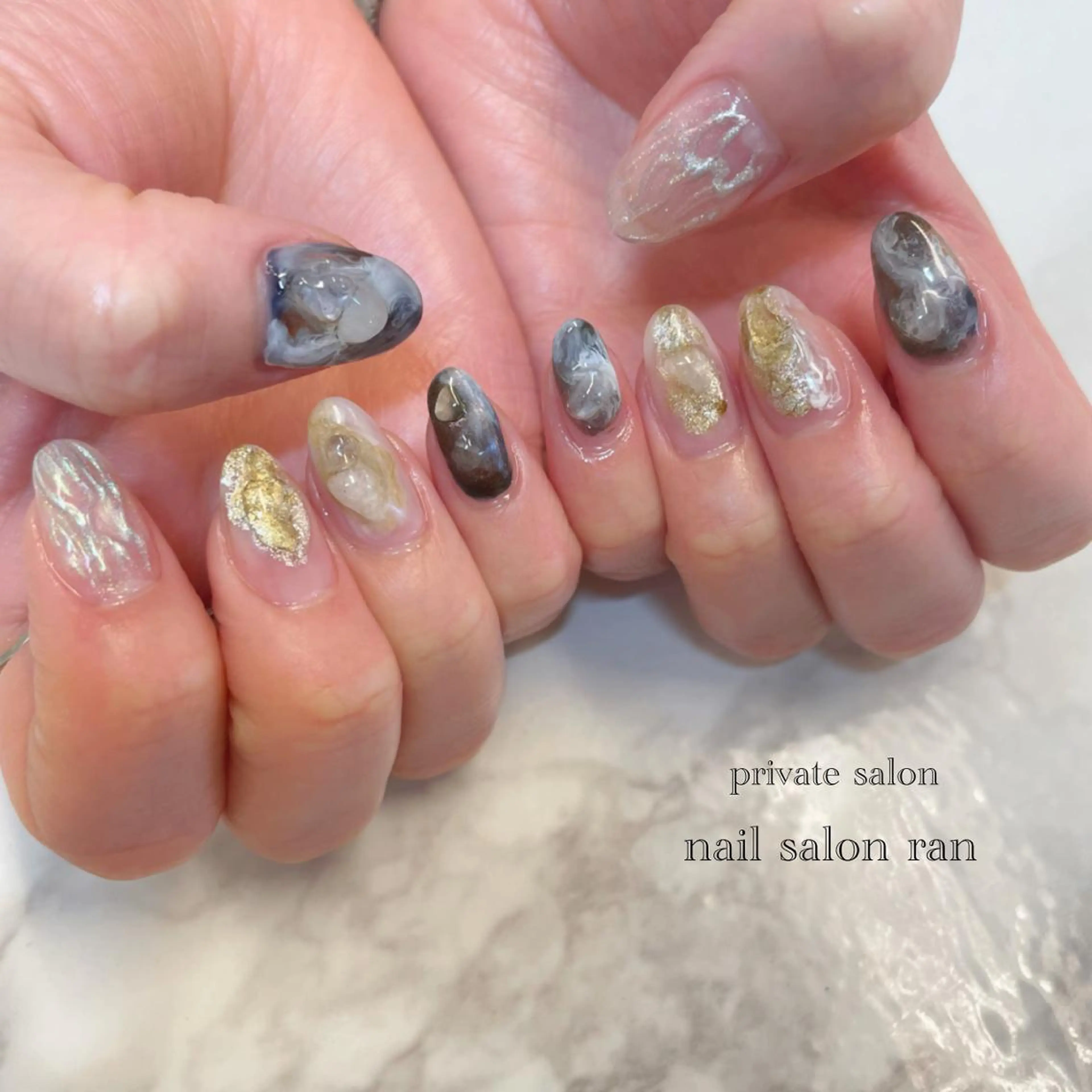 ネイル ニュアンスネイル nailsalon ranのネイルデザイン
