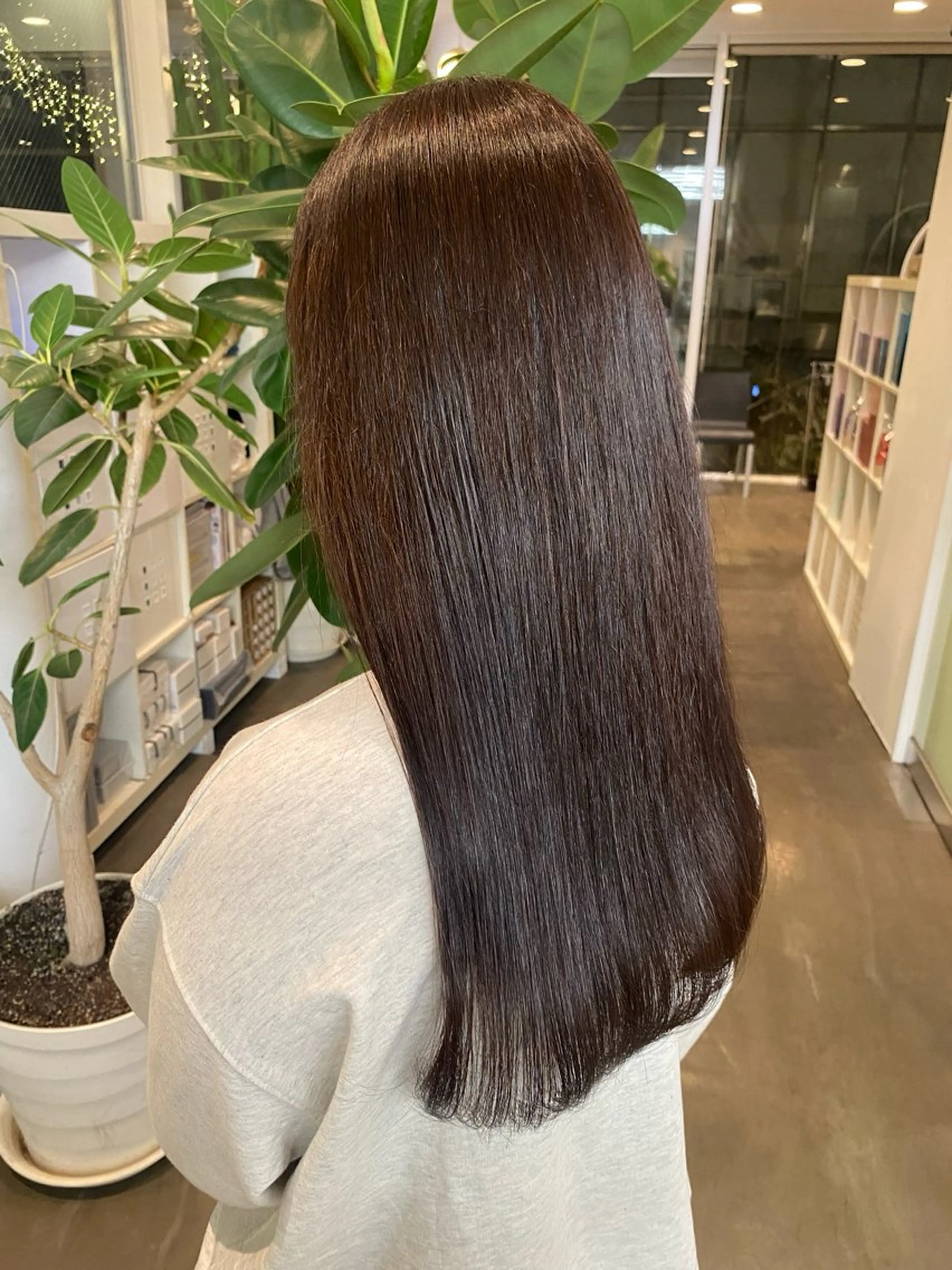 ロング パーマ 髪質改善 ストレートパーマ DIFINOaoyama所属・🎧ayaka/ボブ /透明感カラー🩵のヘアスタイル