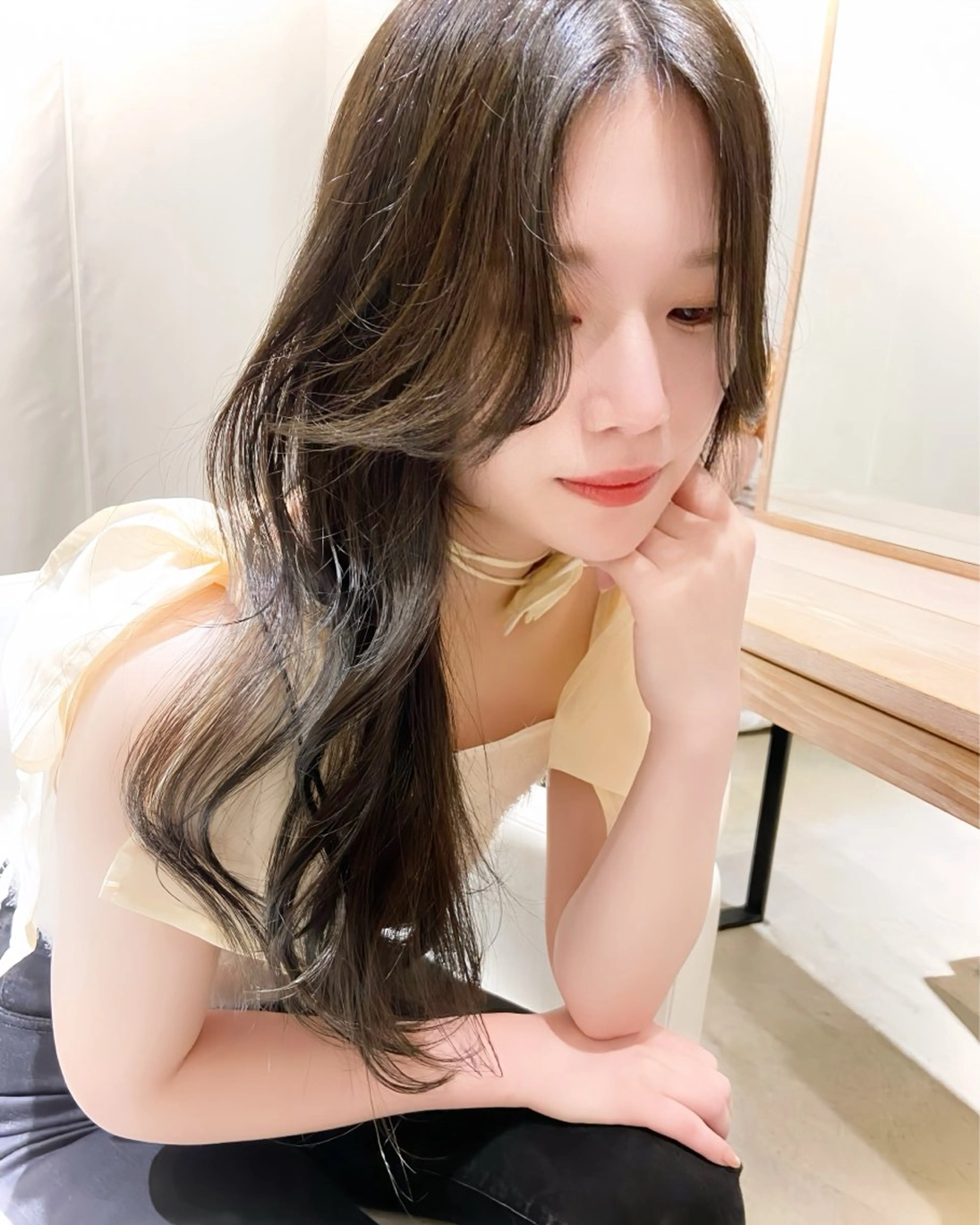 ロング カラー 韓国風ヘア ロング トリートメント SOYON nanamiのヘアスタイル