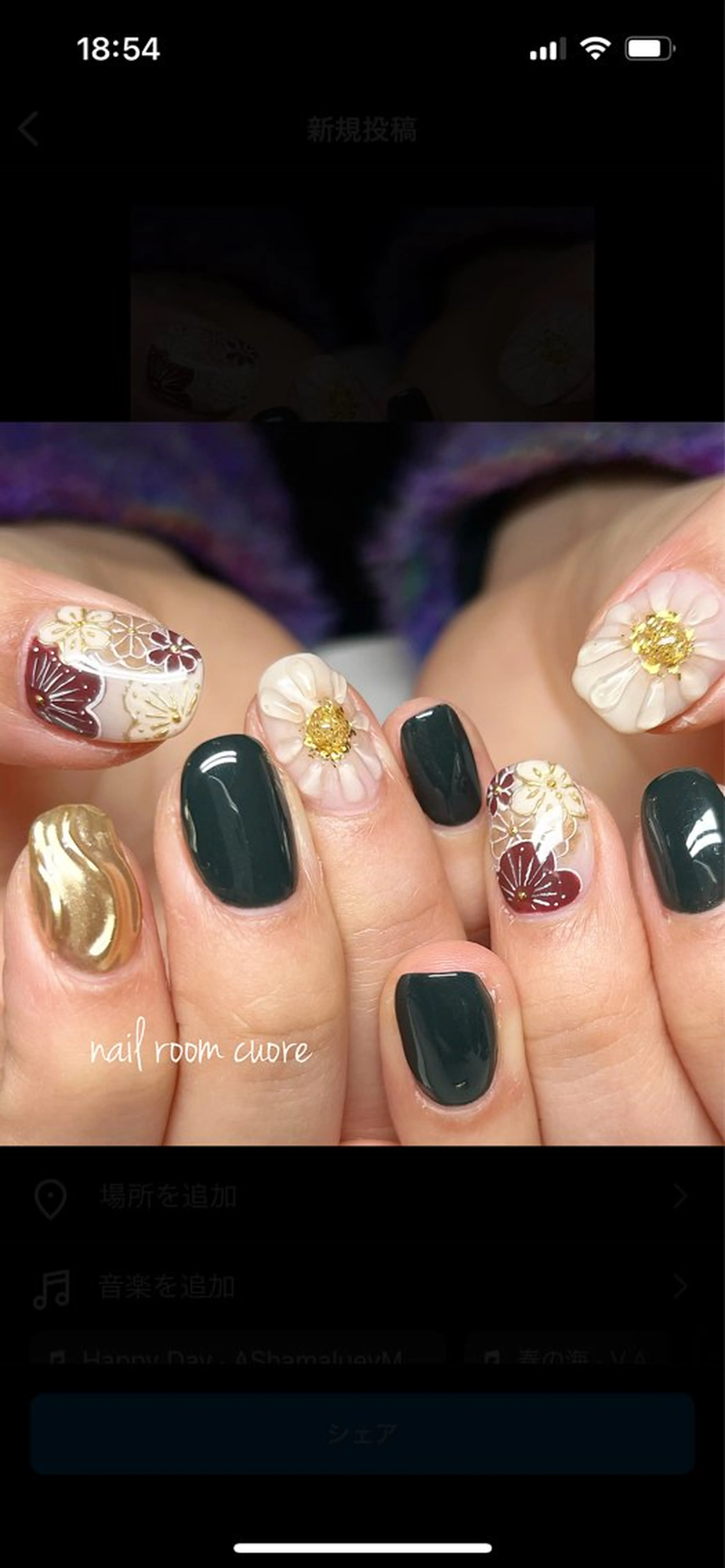 ネイル 成人式 ハンドネイル nail room  cuore所属・松尾 典子のネイルデザイン