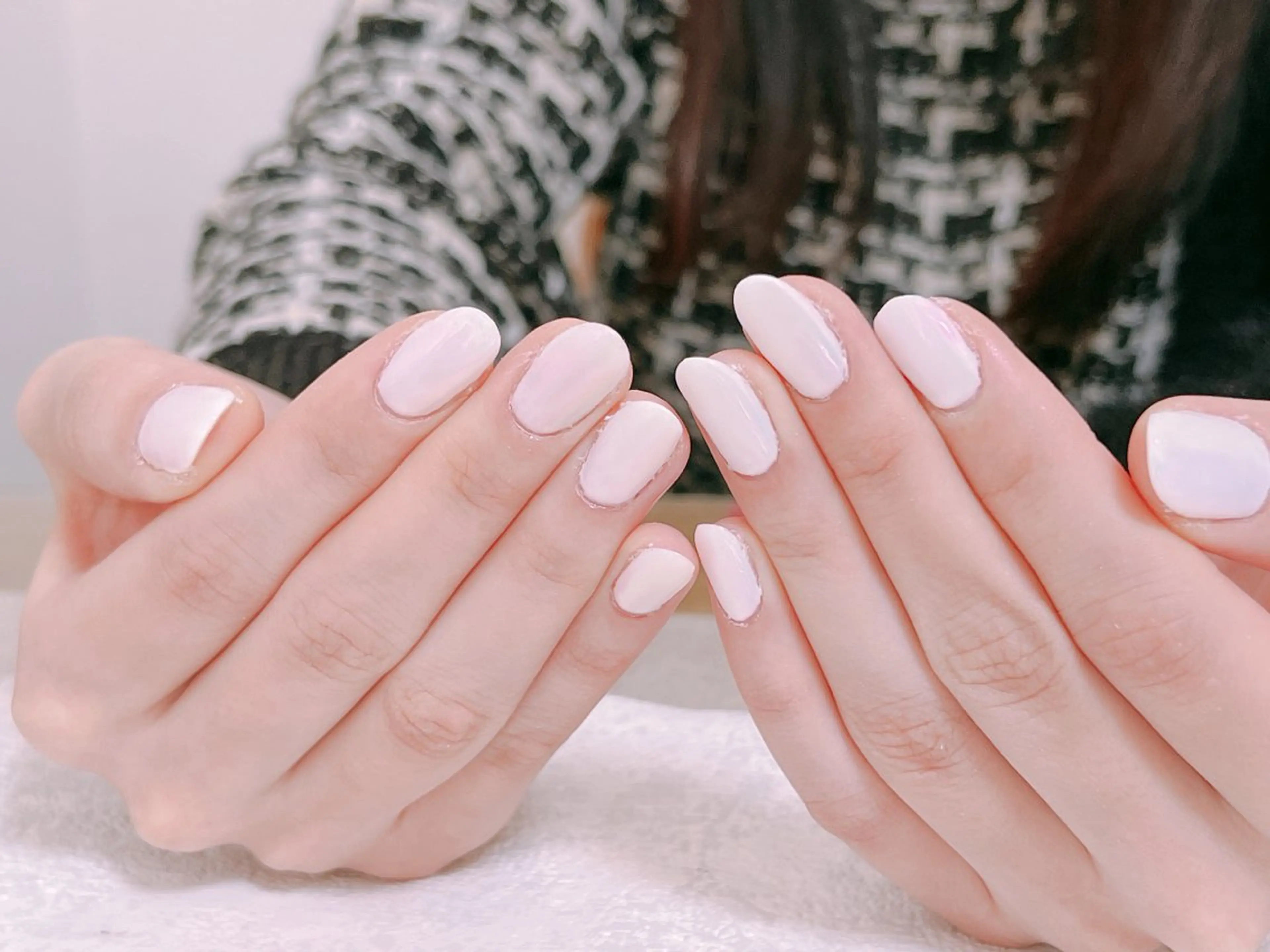 ネイル オーロラネイル フットネイル フレンチネイル ジェルネイル 韓国ネイル Mogu nail 二子玉川のネイルデザイン