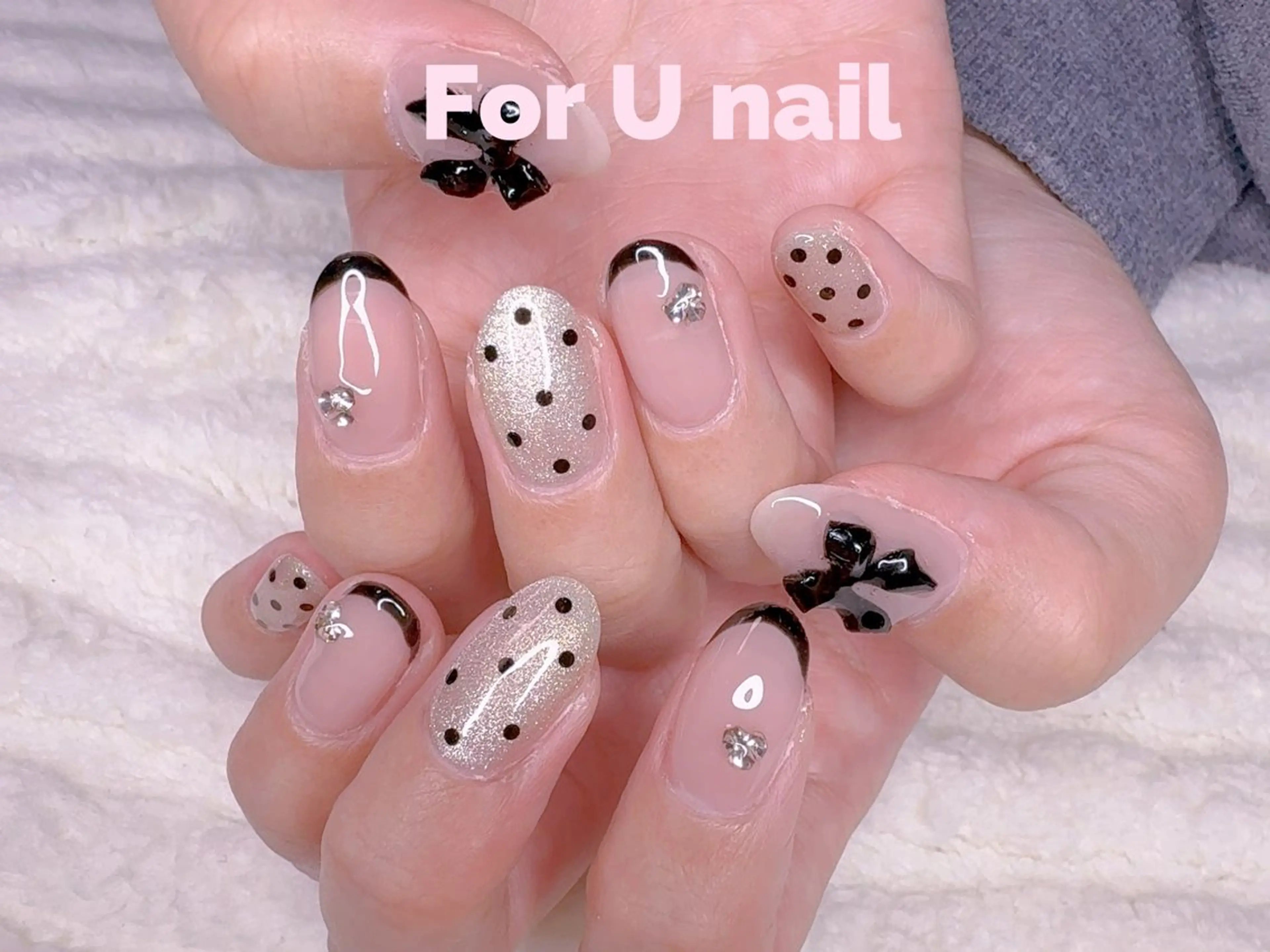 ネイル 成人式 韓国ネイル オフィスネイル ハンドネイル cat‘s nail🐈‍⬛のネイルデザイン