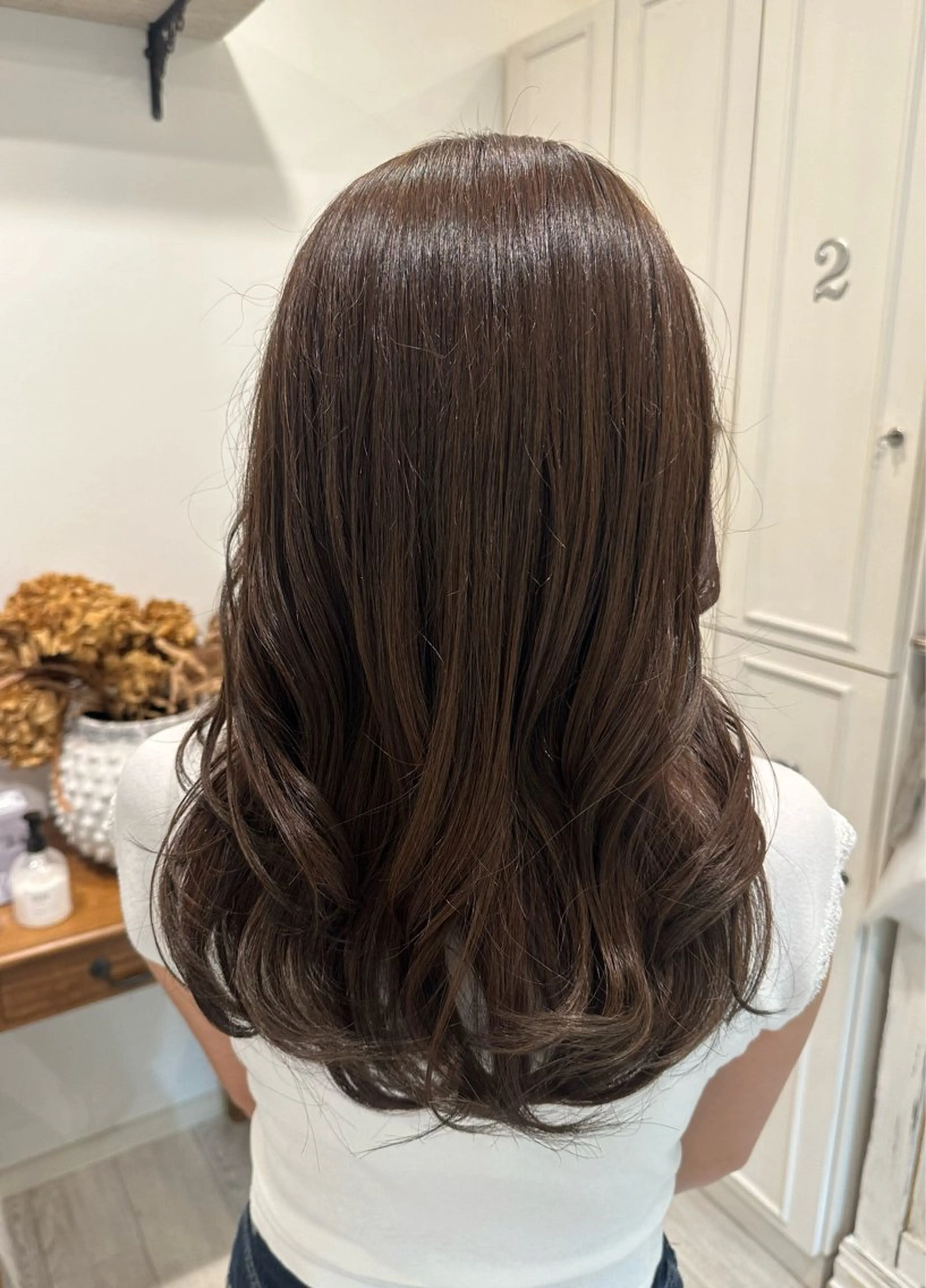 ロング カラー アッシュ ブラウンカラー オレンジ tiravento 南船場店所属・nana 韓国スタイル🇰🇷のマツエク・マツパデザイン