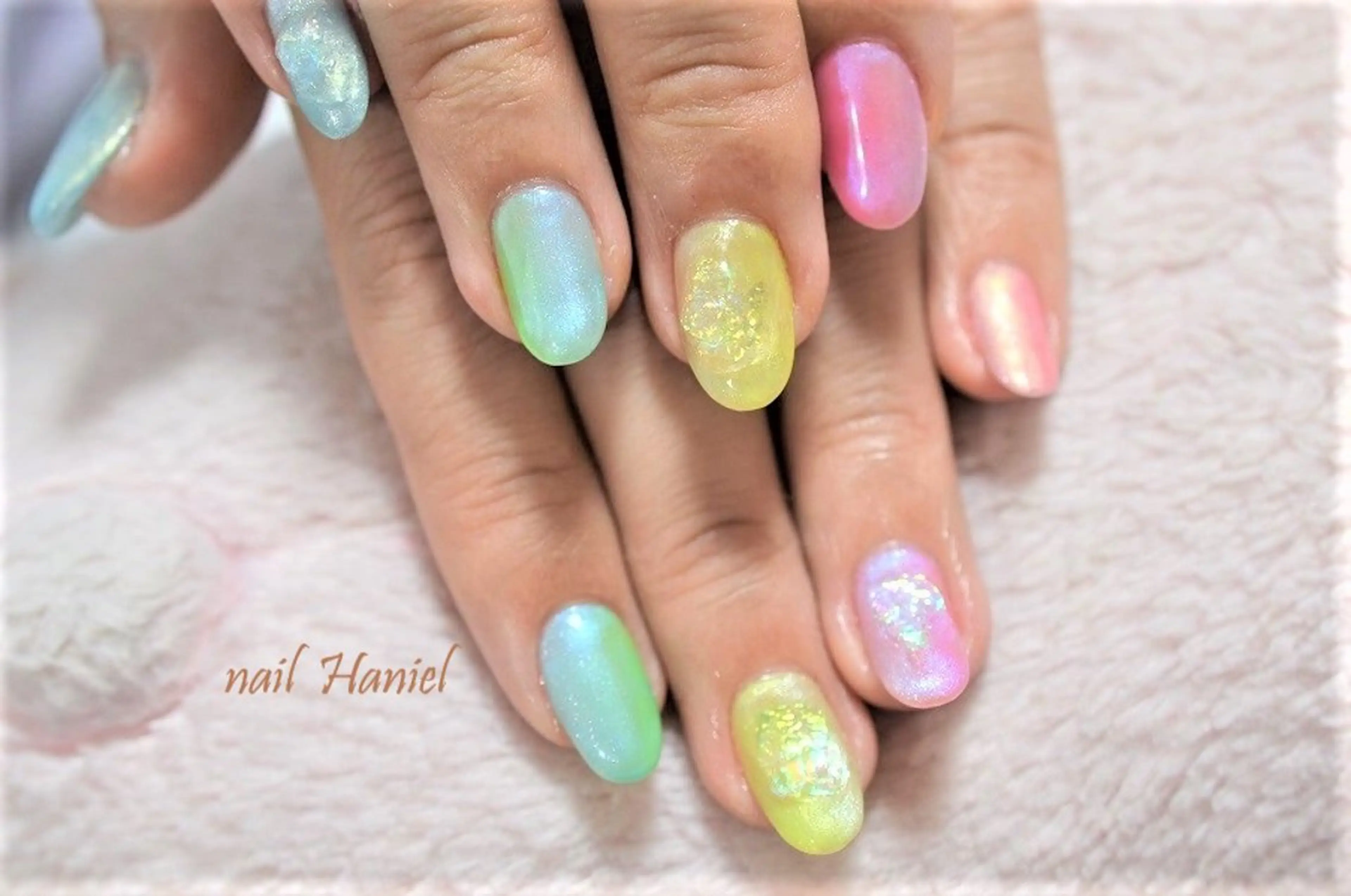 ネイル アートネイル ジェルネイル オフィスネイル パラジェル 冬ネイル ハンドネイル nail Haniel所属・半蔵門サロンハニエル 魅神 ちよのネイルデザイン