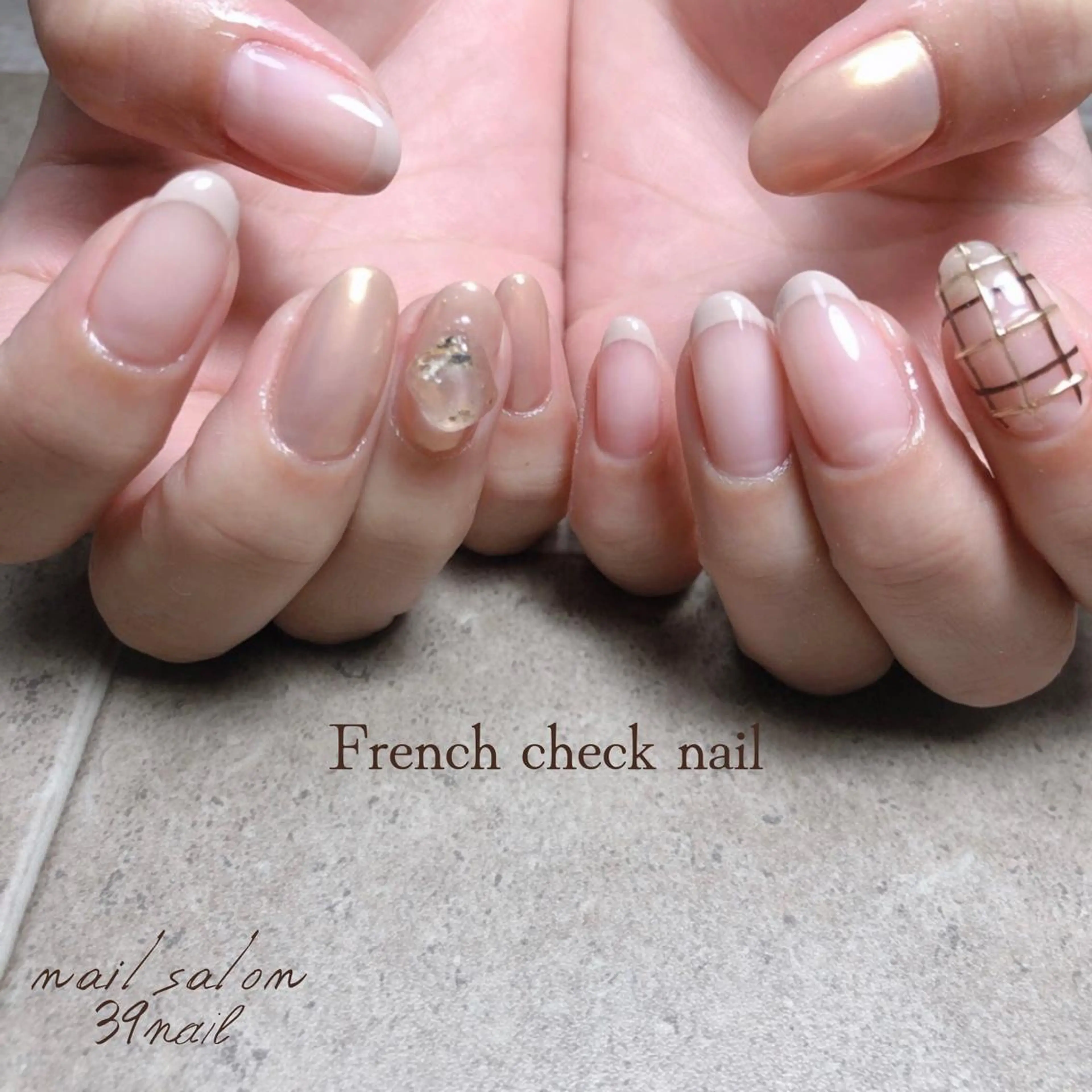 ミディアム ネイル ハンドネイル 京橋 【39nail】のネイルデザイン
