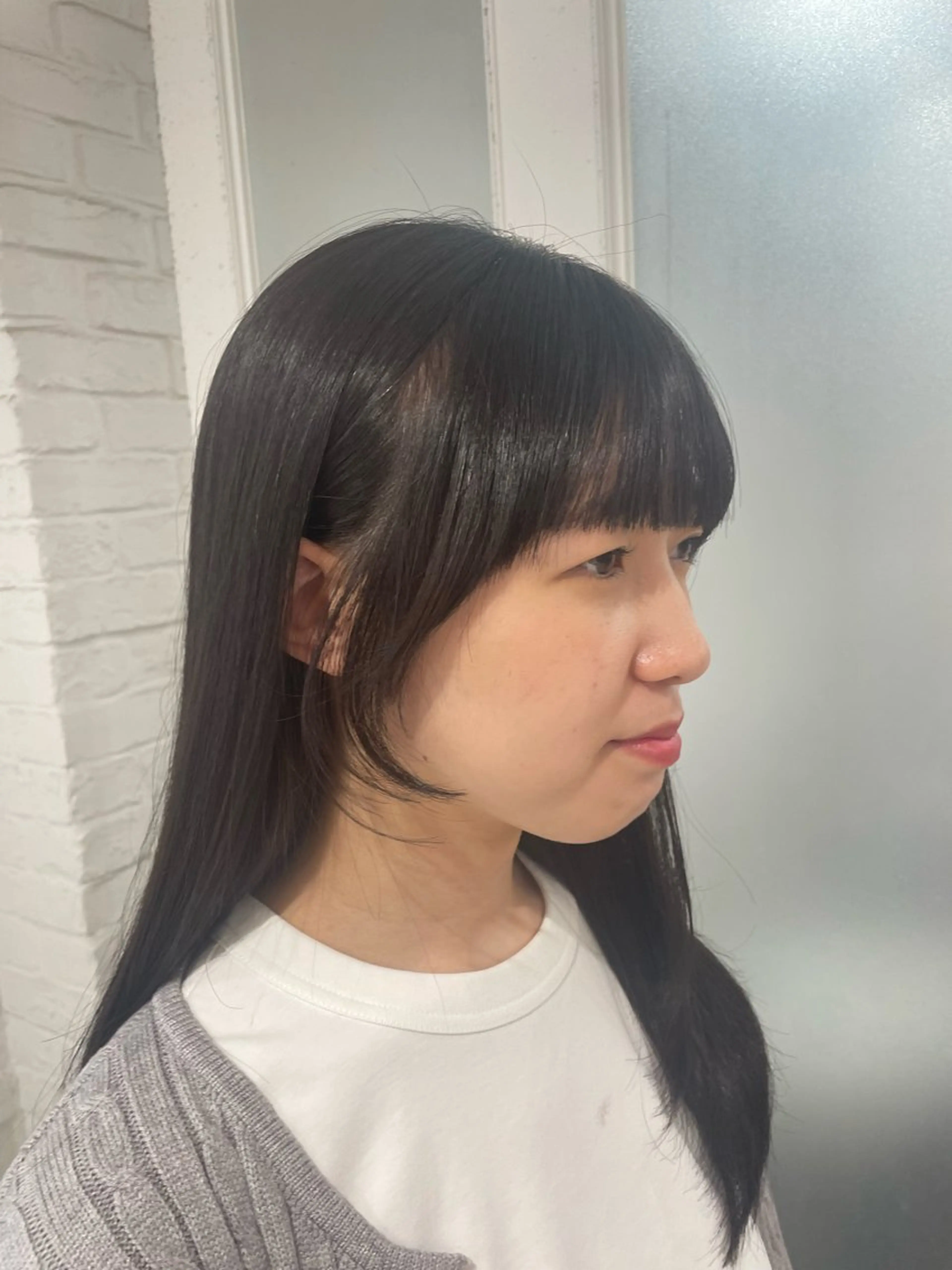 ロング 顔まわりレイヤー 姫カット 韓国風ヘア レイヤーカット ロング カット ヘアカラー nuu 栄所属・🧸SAKI🎀 韓国レイヤーのヘアスタイル