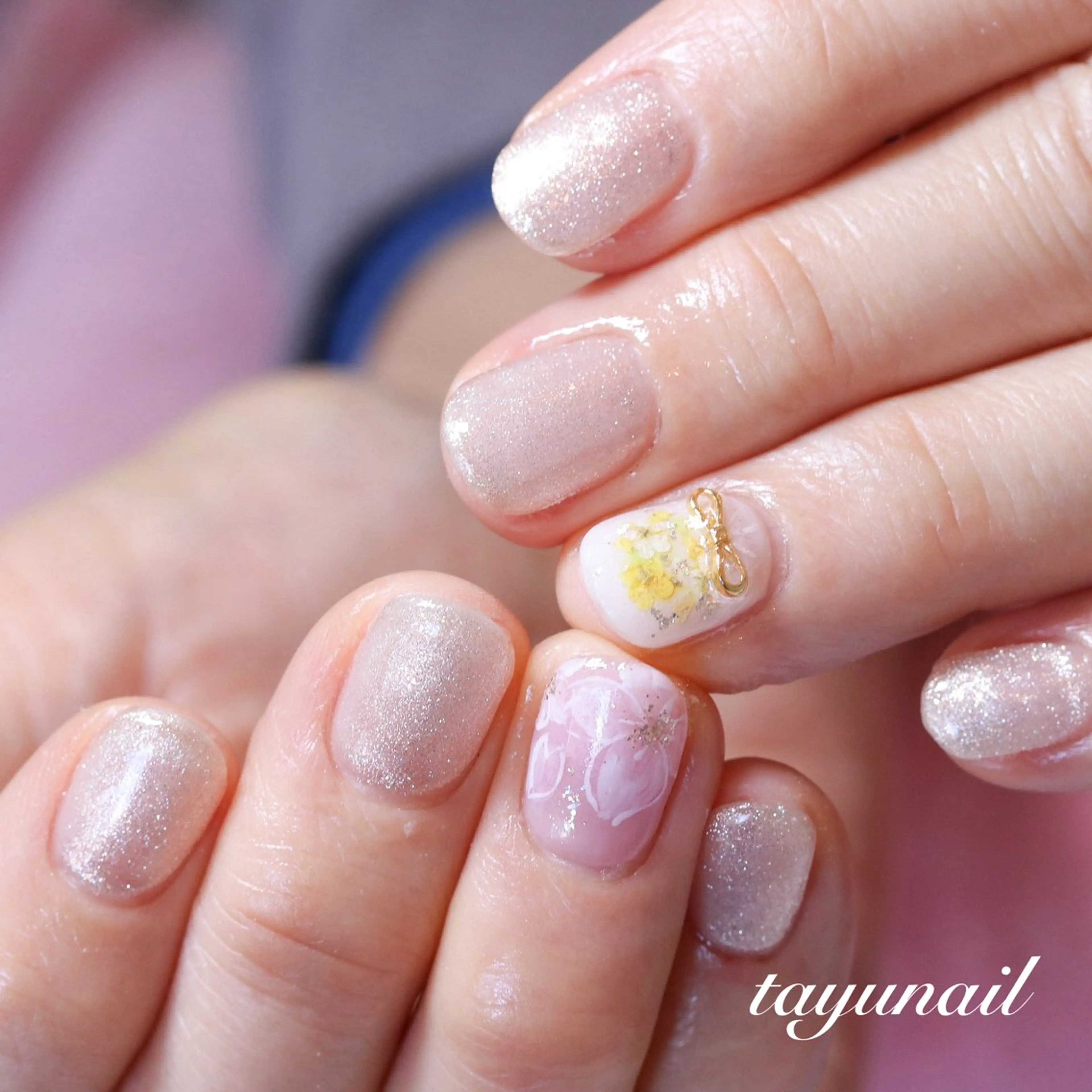 ネイル 桜ネイル ジェルネイル パラジェル 春ネイル ネイルサロン・ネイルスクール たゆnail所属・ネイルサロン 【たゆnail】のネイルデザイン