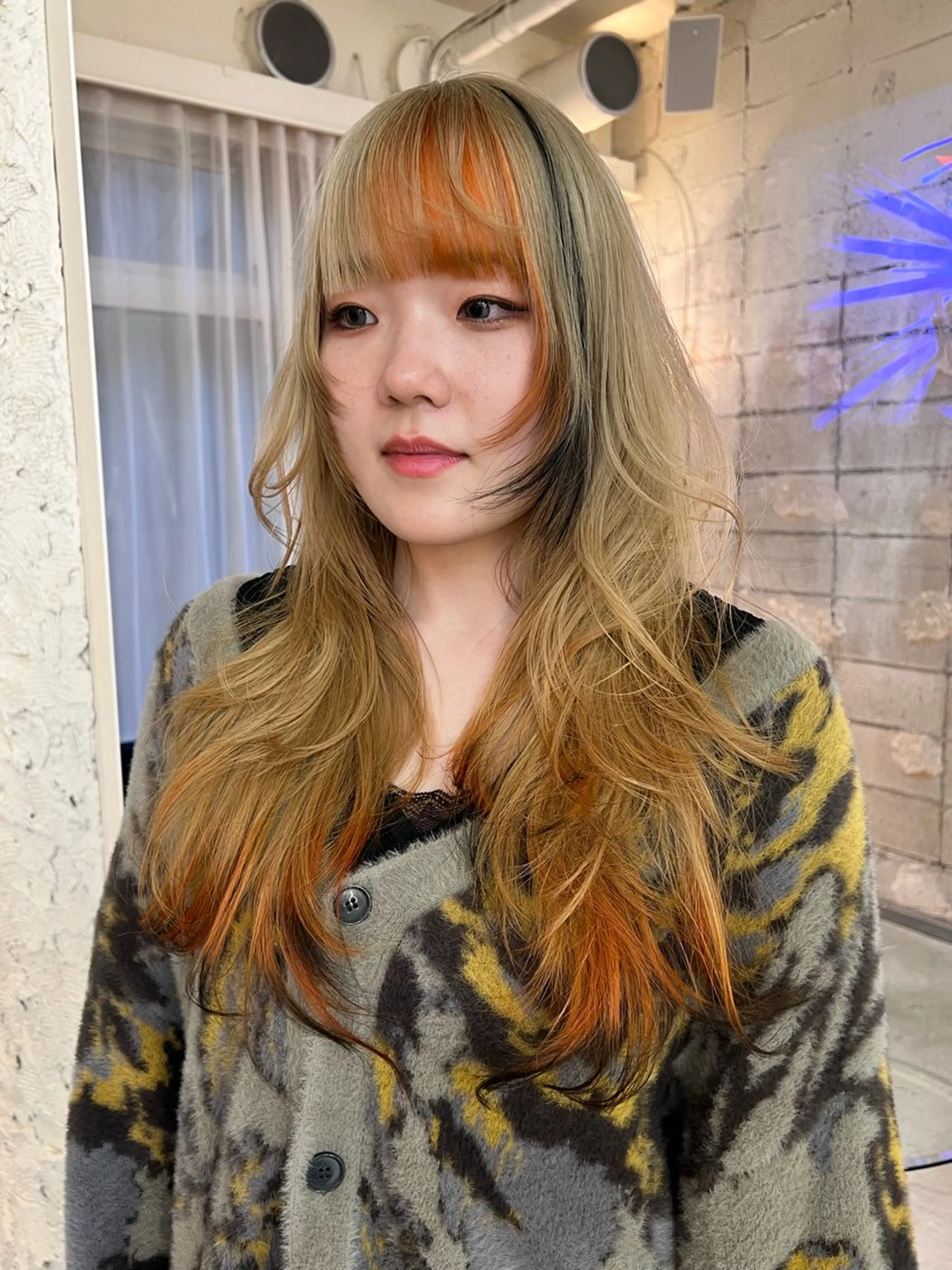 ロング カラー カット ヘアカラー haco＋所属・圧倒的デザイン力 店長🎨RENAのヘアスタイル