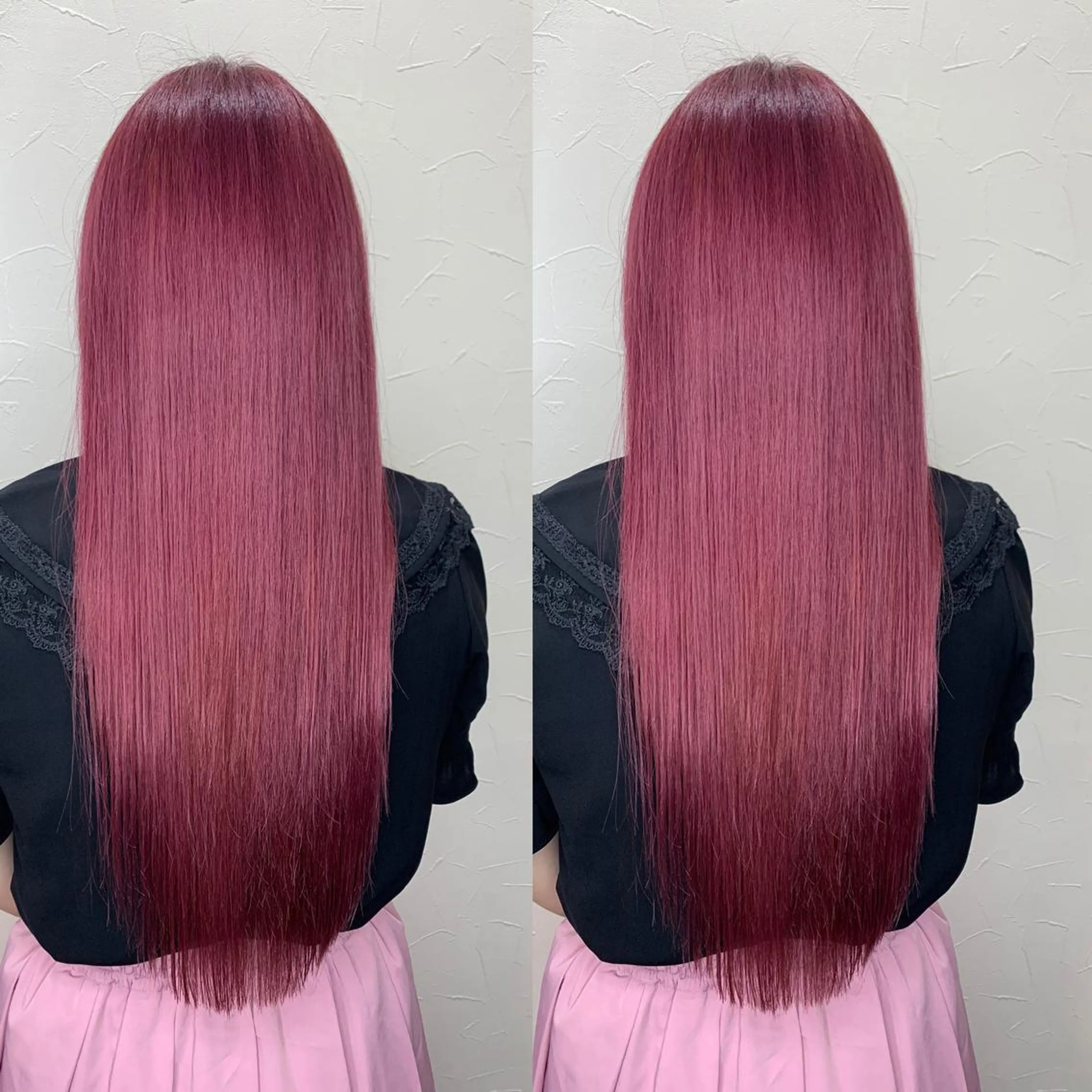 ロング カラー ピンクカラー カット パーマ 縮毛矯正 トリートメント 似合わせ提案 将真のヘアスタイル