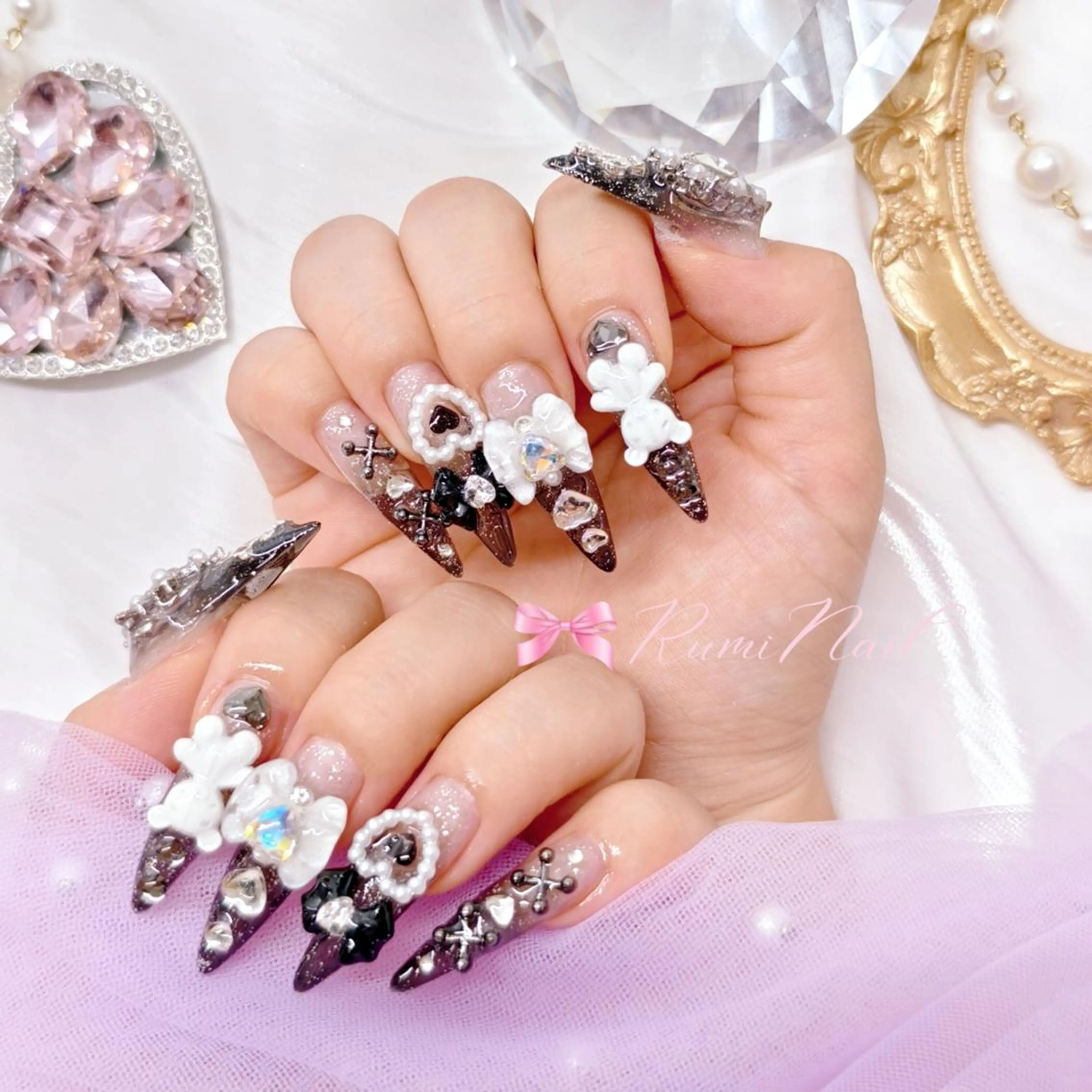 🎀パーツつけ放題10本(アートなし) ¥9980 💎≪オフ別+1000≫の写真