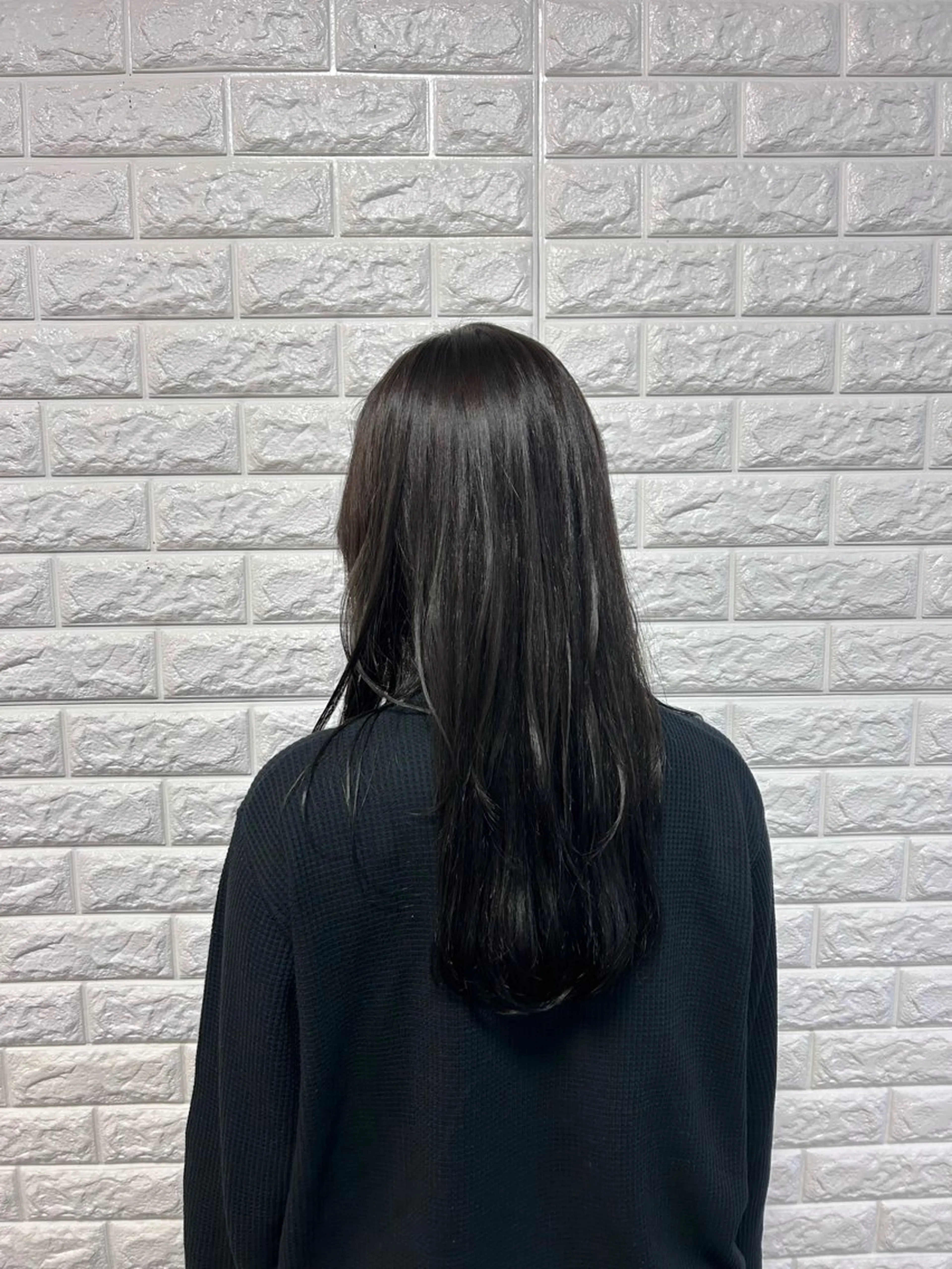 カラー 黒髪 透明感カラー ヘアカラー 中山 千優のヘアスタイル