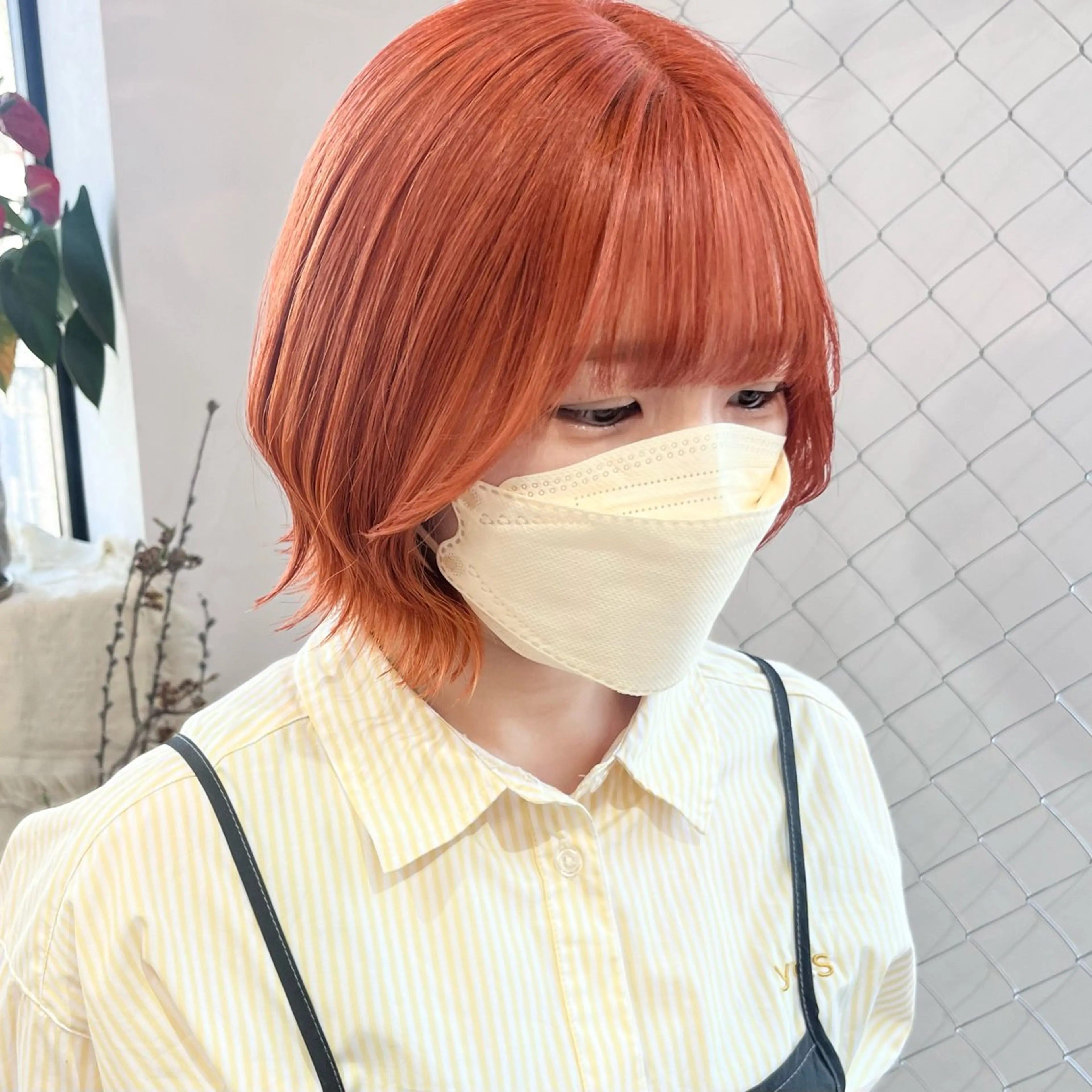 ミディアム カラー ヘアアレンジ 🎀韓国ヘア🎀 𝐬𝐚𝐫𝐚🎀のヘアスタイル