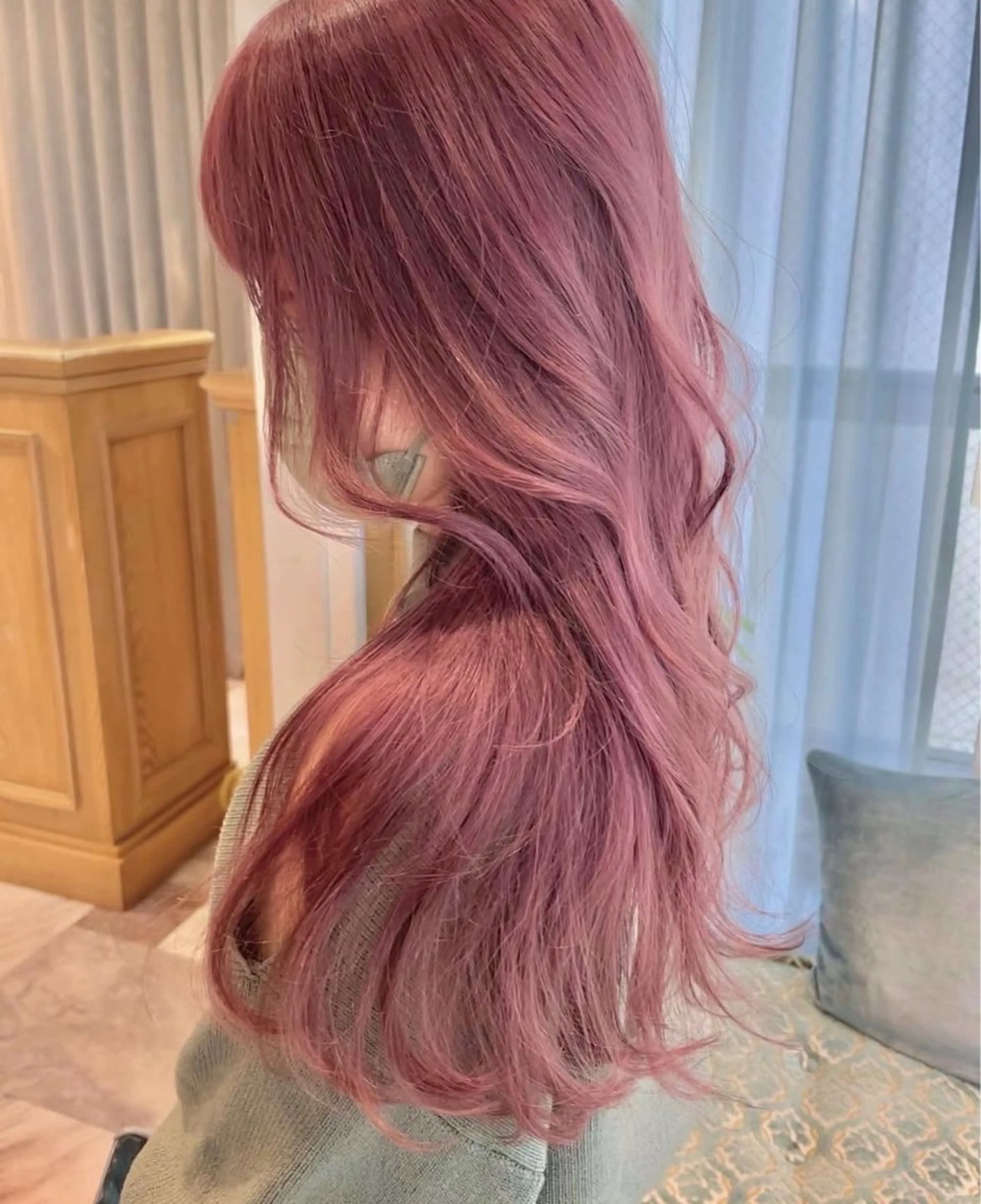 ロング ヘアカラー トリートメント 艶カラー/髪質改善 松沢州途のヘアスタイル