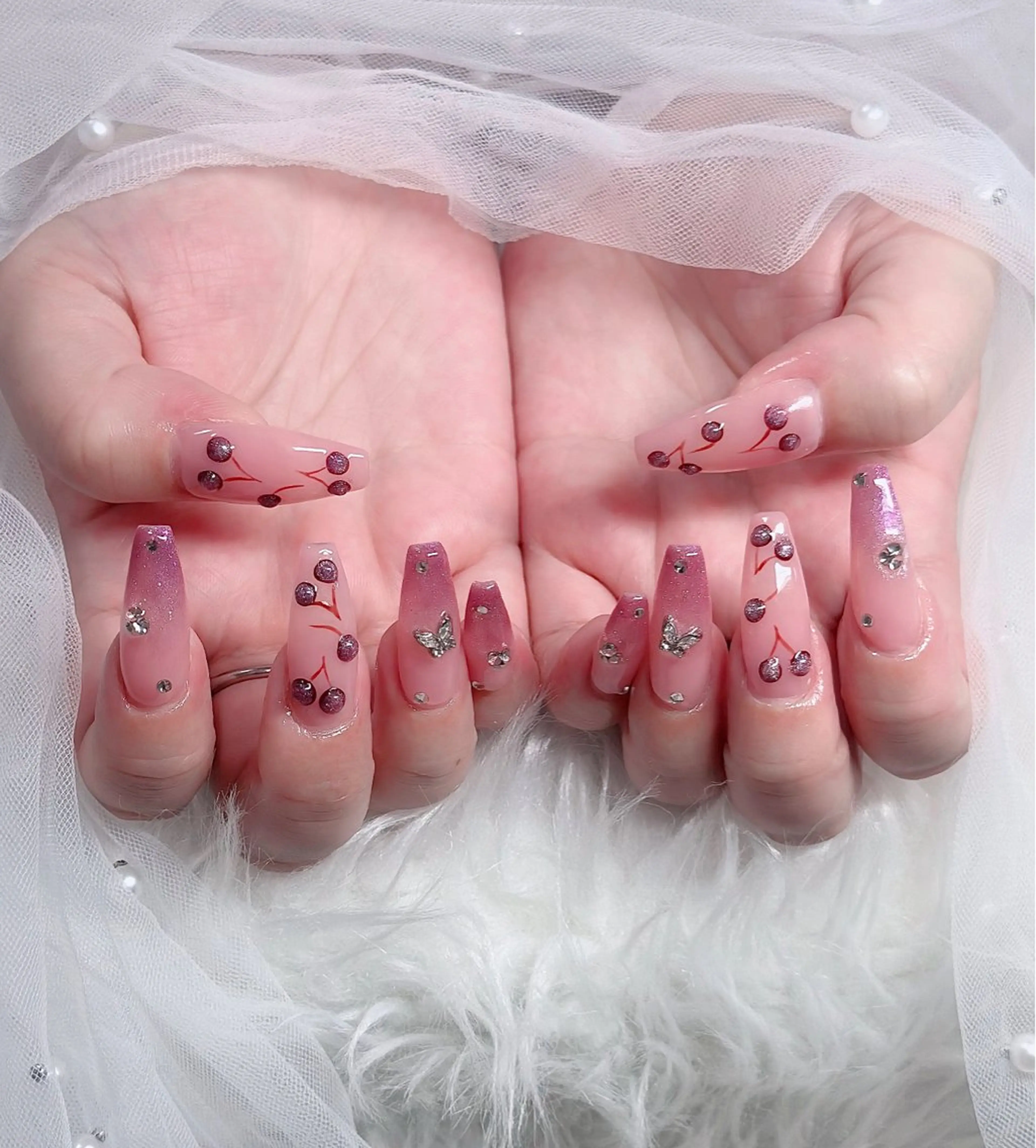 ネイル アートネイル 成人式 ジェルネイル ニュアンスネイル 夏ネイル ハンドネイル H.baby Nai Salon所属・neco H.babynailのネイルデザイン