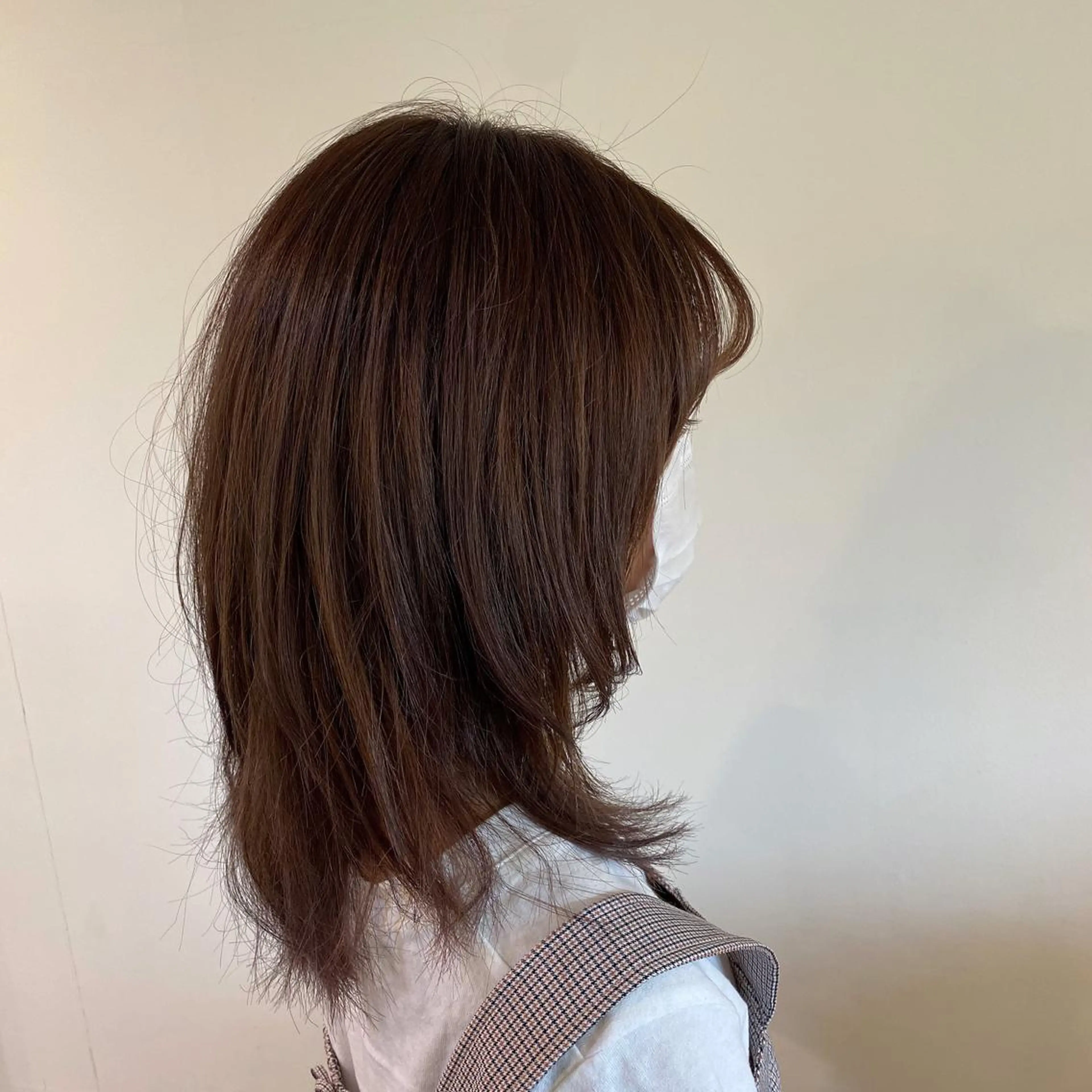 ミディアム ラベンダーブラウン ハッシュカット ヘアカラー トリートメント geep Ryoyaのヘアスタイル