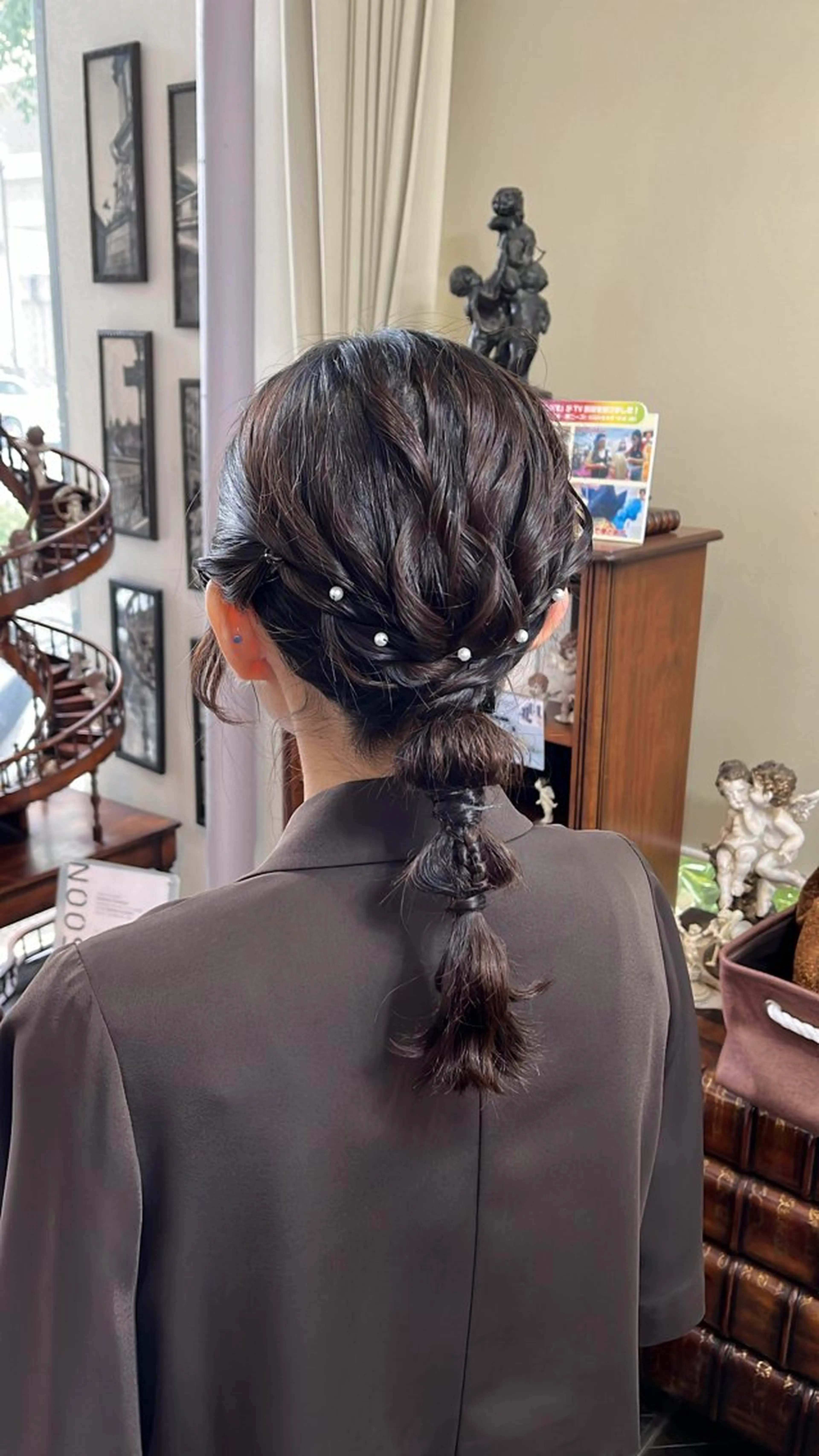 ヘアアレンジ ヘアセット デザインカラー/ コーンロウのヘアスタイル