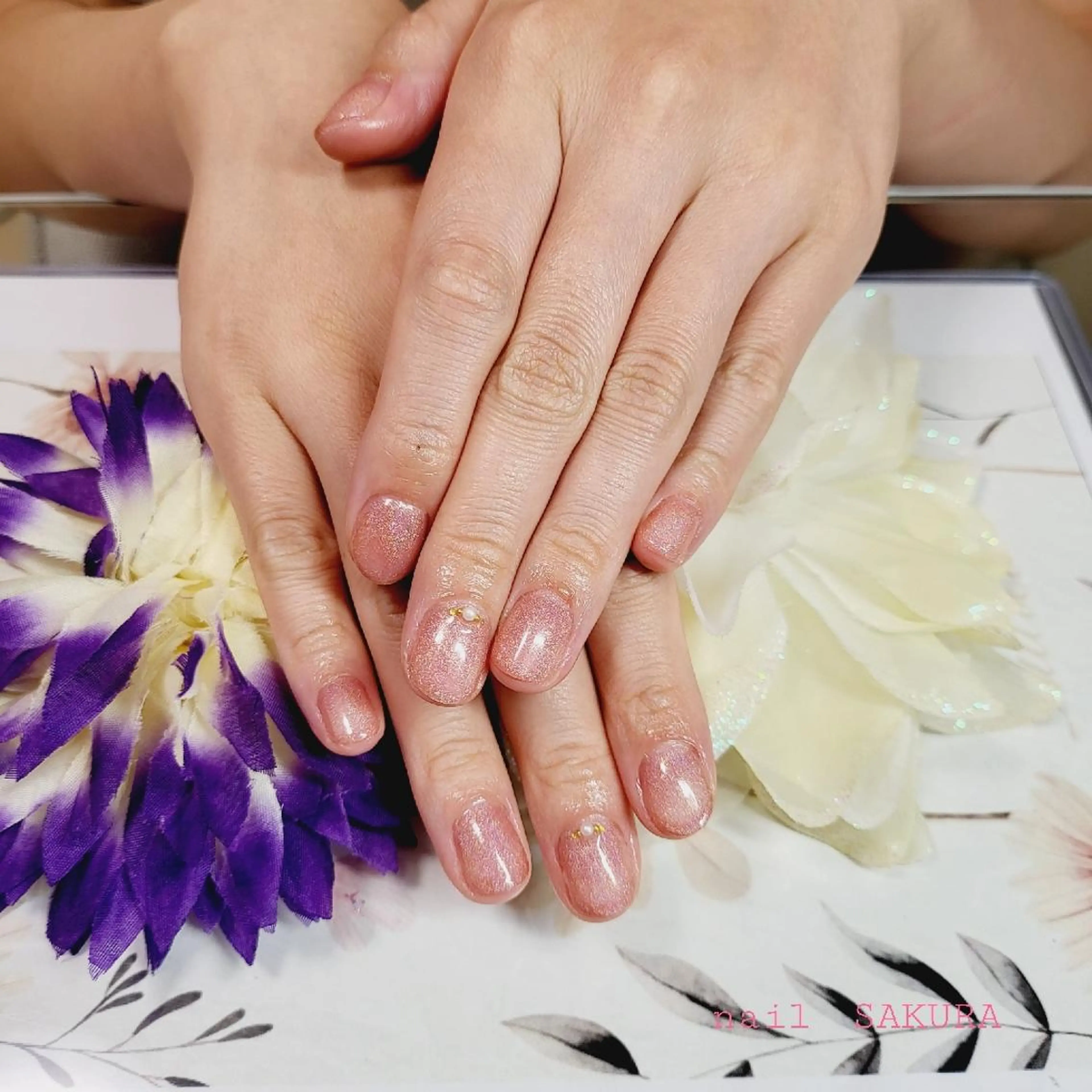 ネイル ワンカラーネイル ハンドネイル nailSAKURA 🌸爪の美容室のネイルデザイン