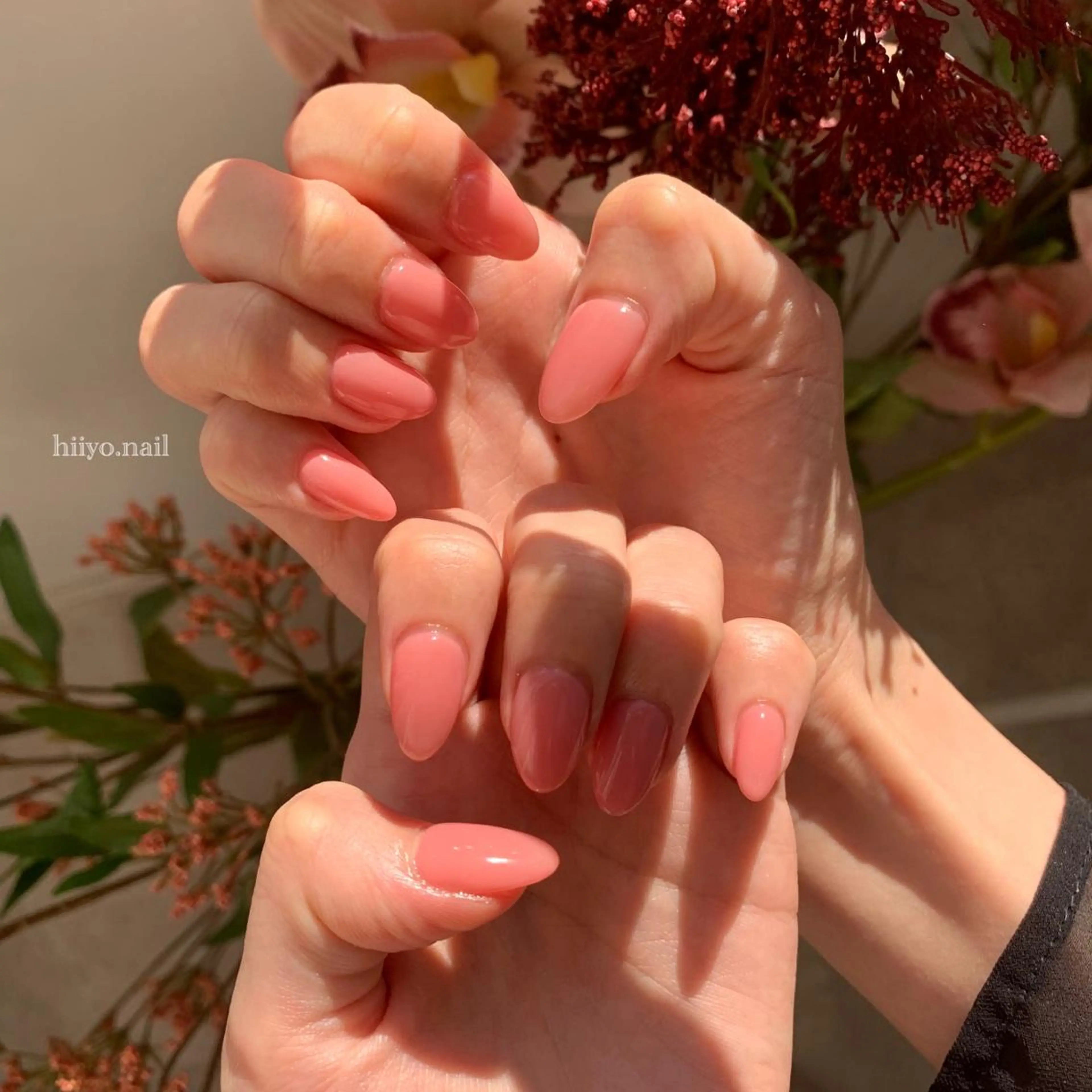 ネイル ワンカラーネイル ピンク ハンドネイル hiyo🫧ネイル /渋谷💍🎀のネイルデザイン