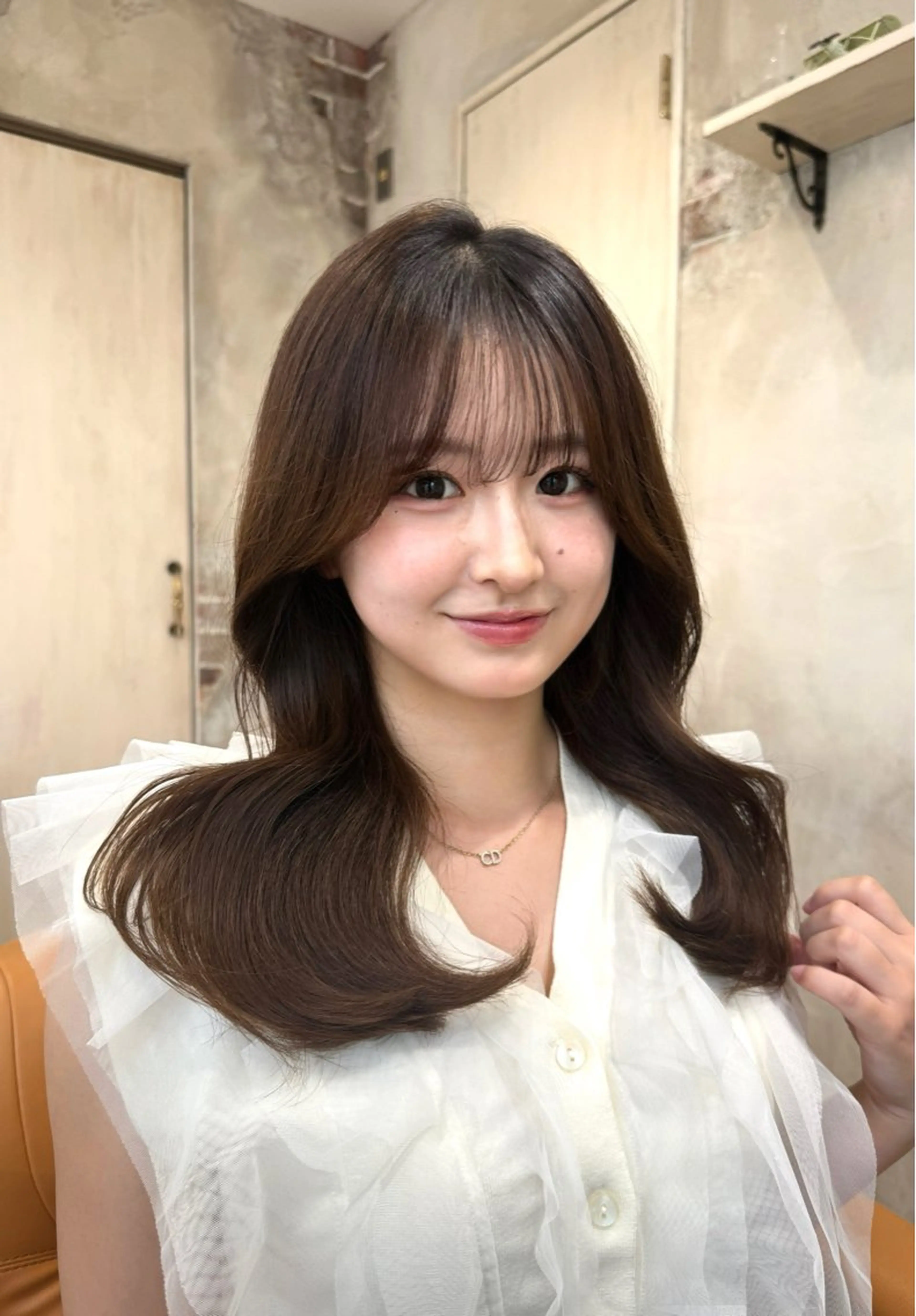 ロング カラー トリートメント カット ヘアカラー トリートメント ヘッドスパ レイヤー/艶カラー 韓国/石戸谷海斗のヘアスタイル