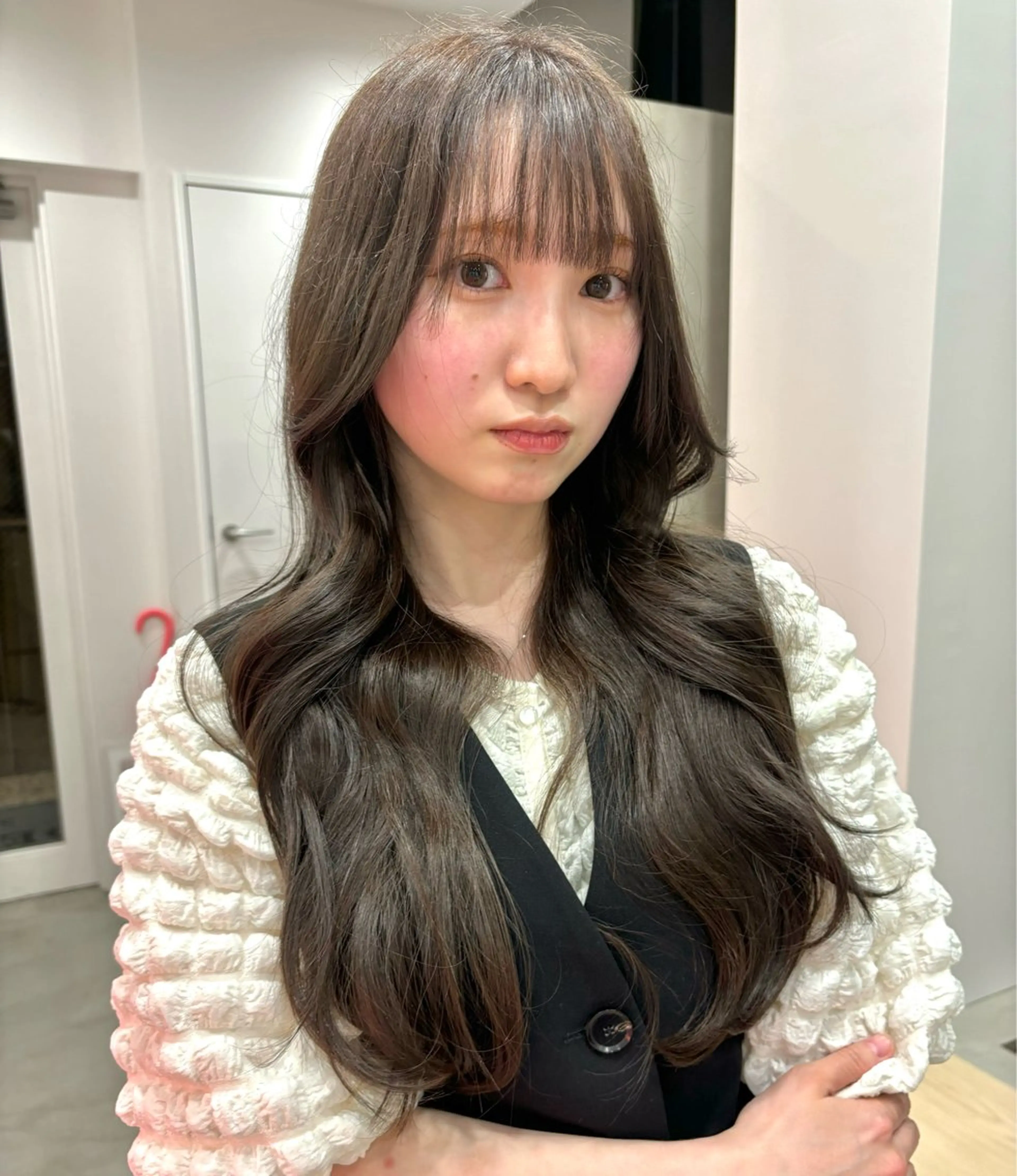 ロング カラー メンズカット ボブ/米崎駿也のヘアスタイル