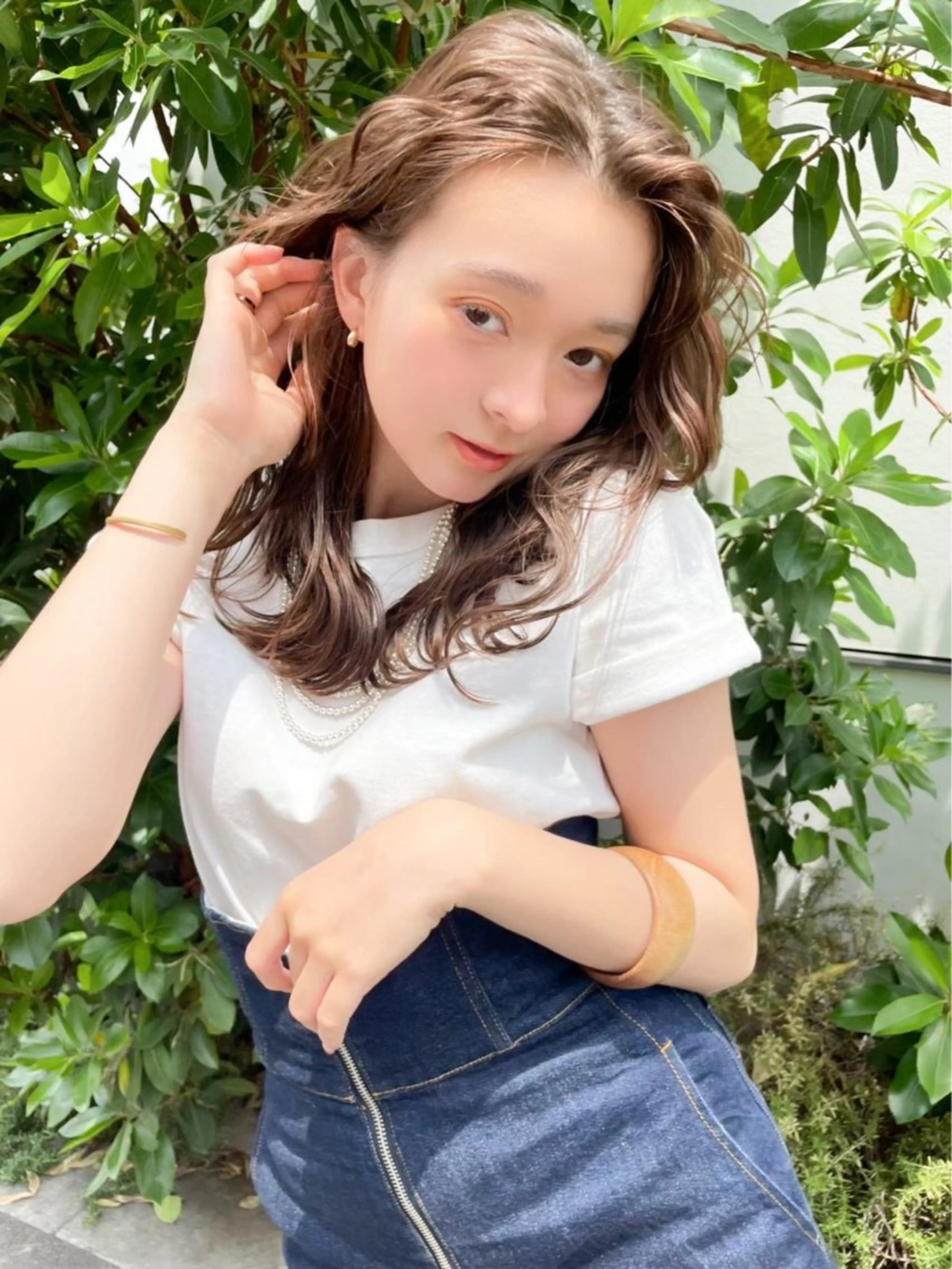 ロング カラー 韓国風ヘア MUSASHI ブリーチカラー◎のヘアスタイル