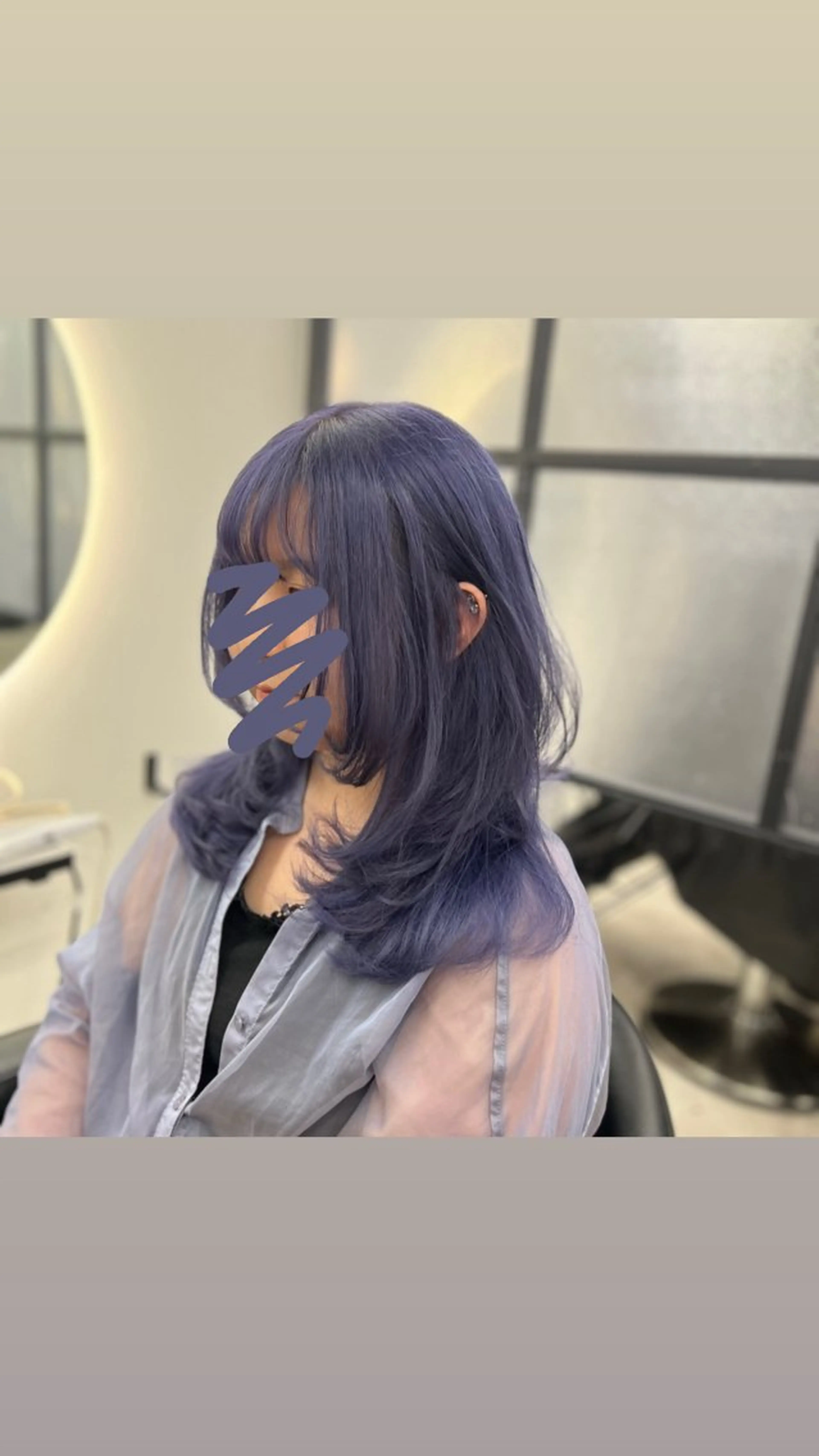 セミロング カラー ヘアカラー Ren. 🦋デザインカラーのヘアスタイル