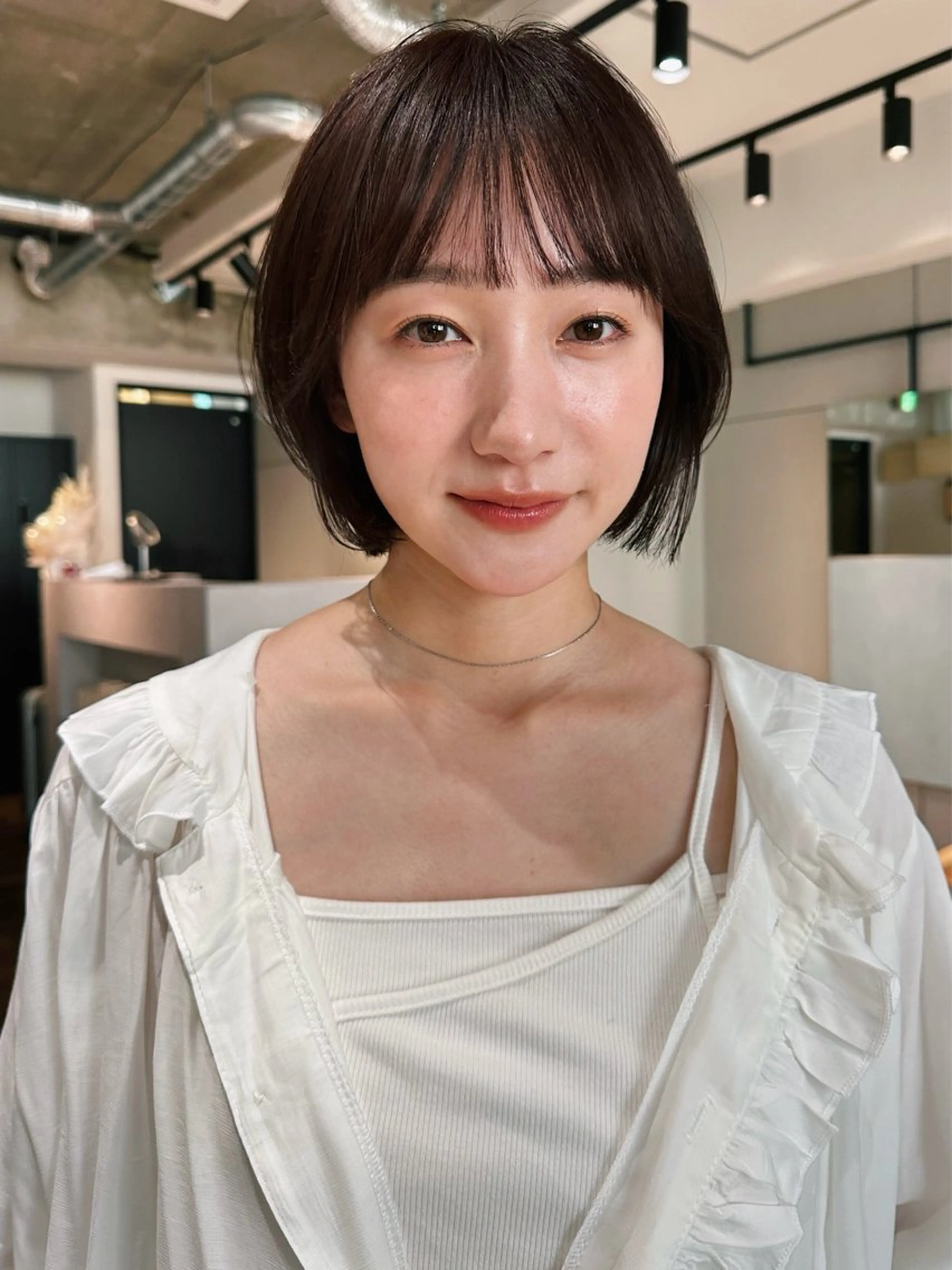 ショート カラー パーマ ヘアカラー ヘッドスパ 🫧小顔×似合わせ× 透明感カラー🫧のヘアスタイル