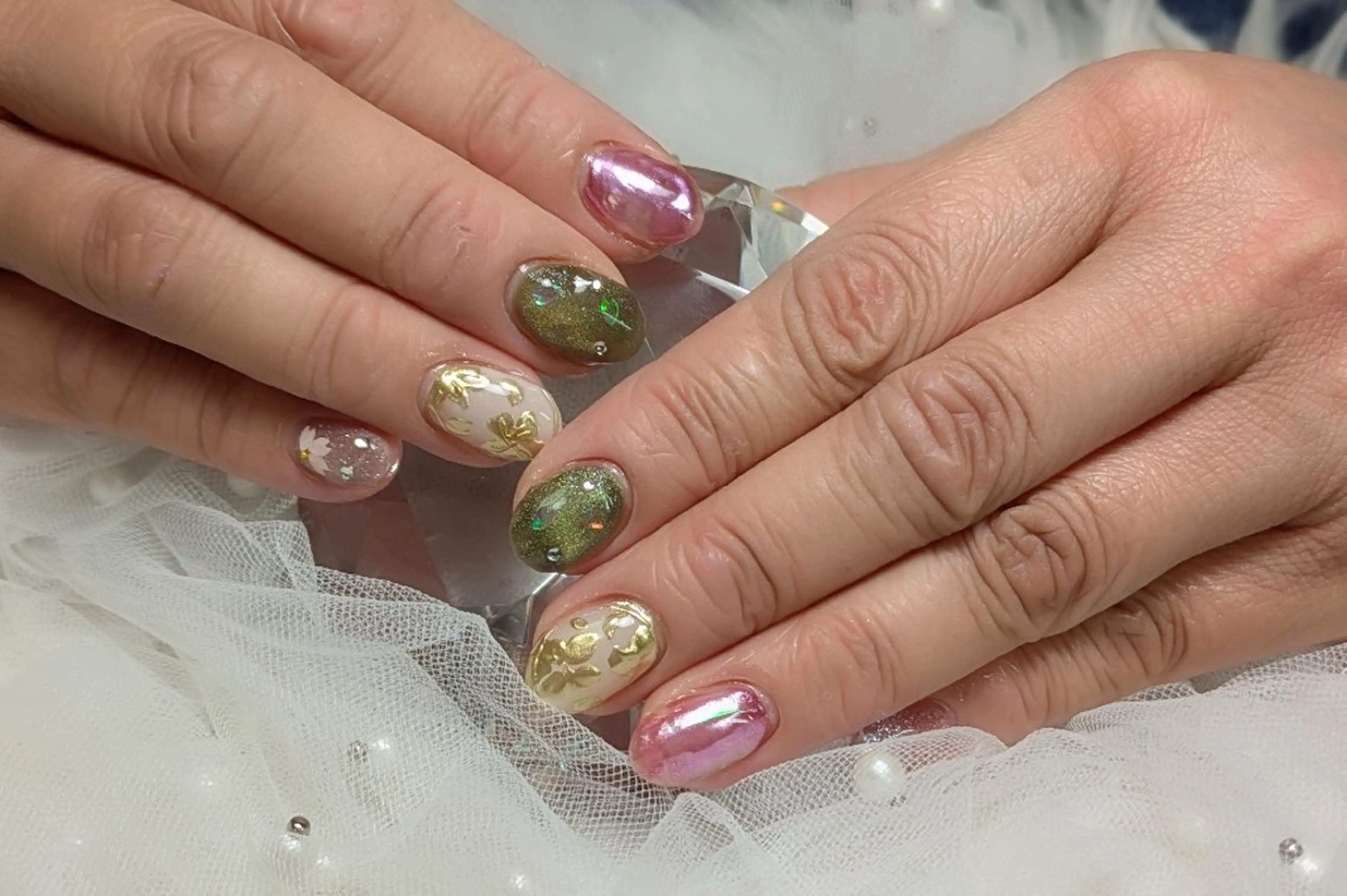 ネイル 春ネイル ハンドネイル m&pPrivate nailsalonのネイルデザイン