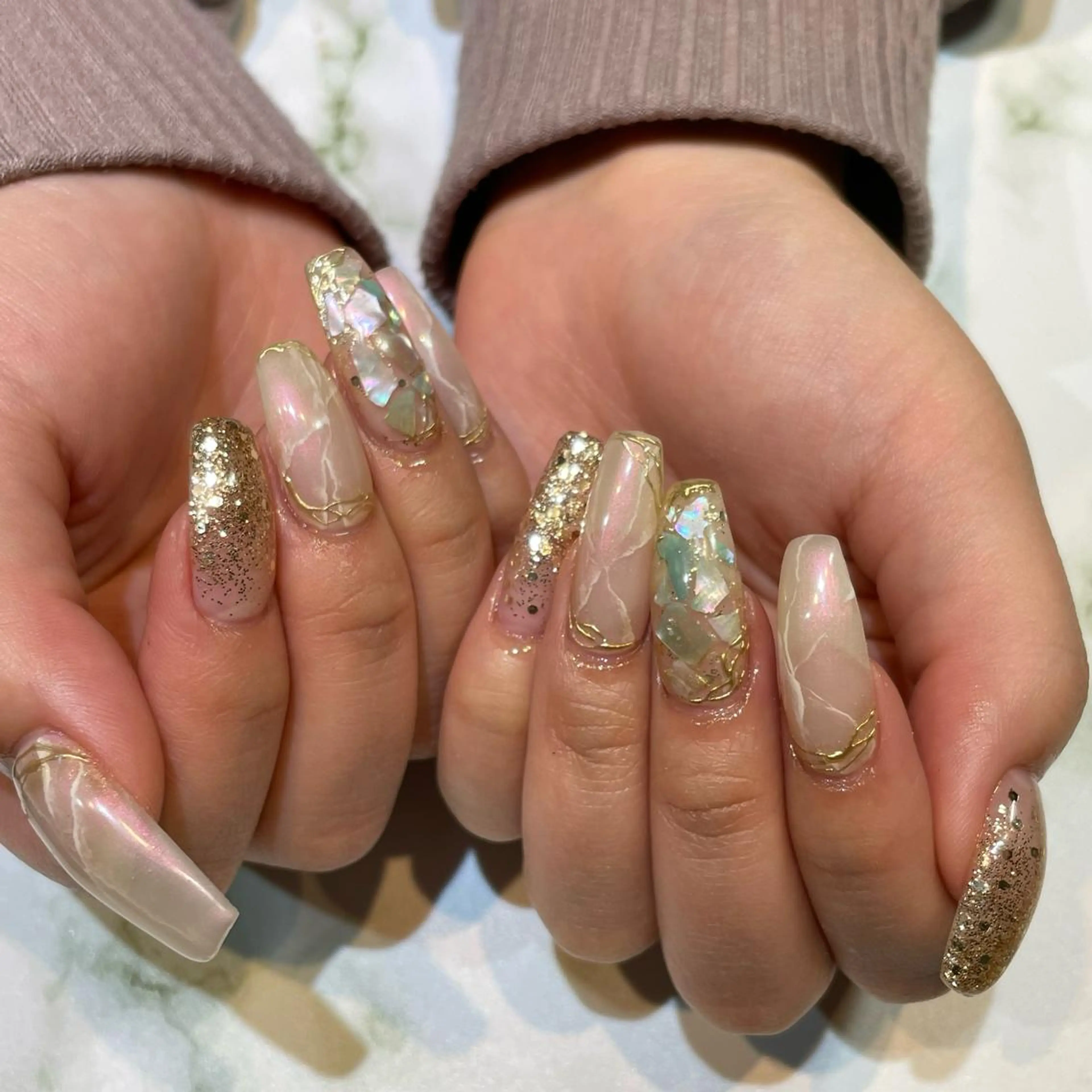 ネイル 持ち込み ハンドネイル 糀屋 彩奈のネイルデザイン