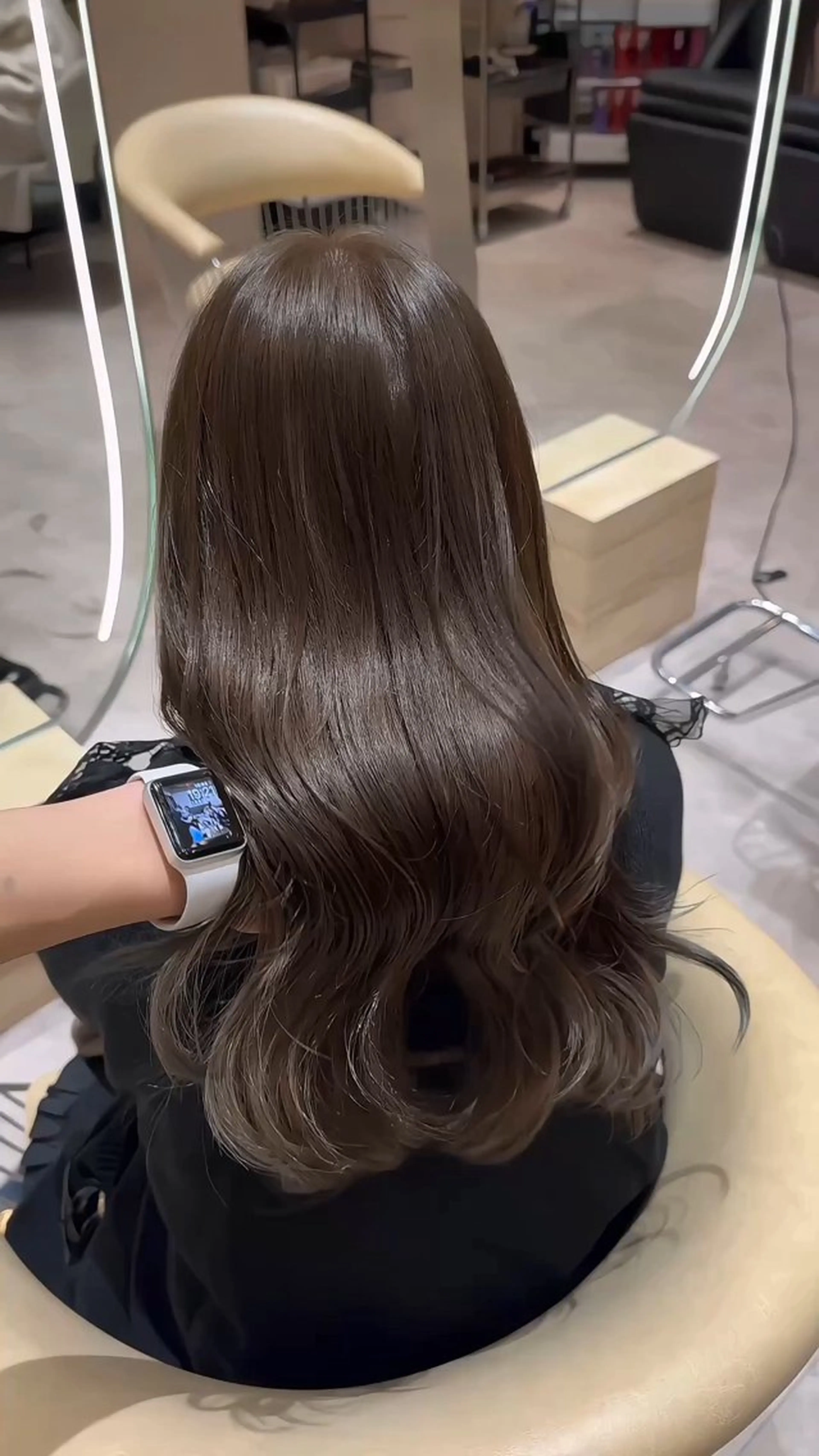 セミロング ヘアカラー トリートメント 韓国ヘア/ベージュ カラー/髪質改善/涼のヘアスタイル