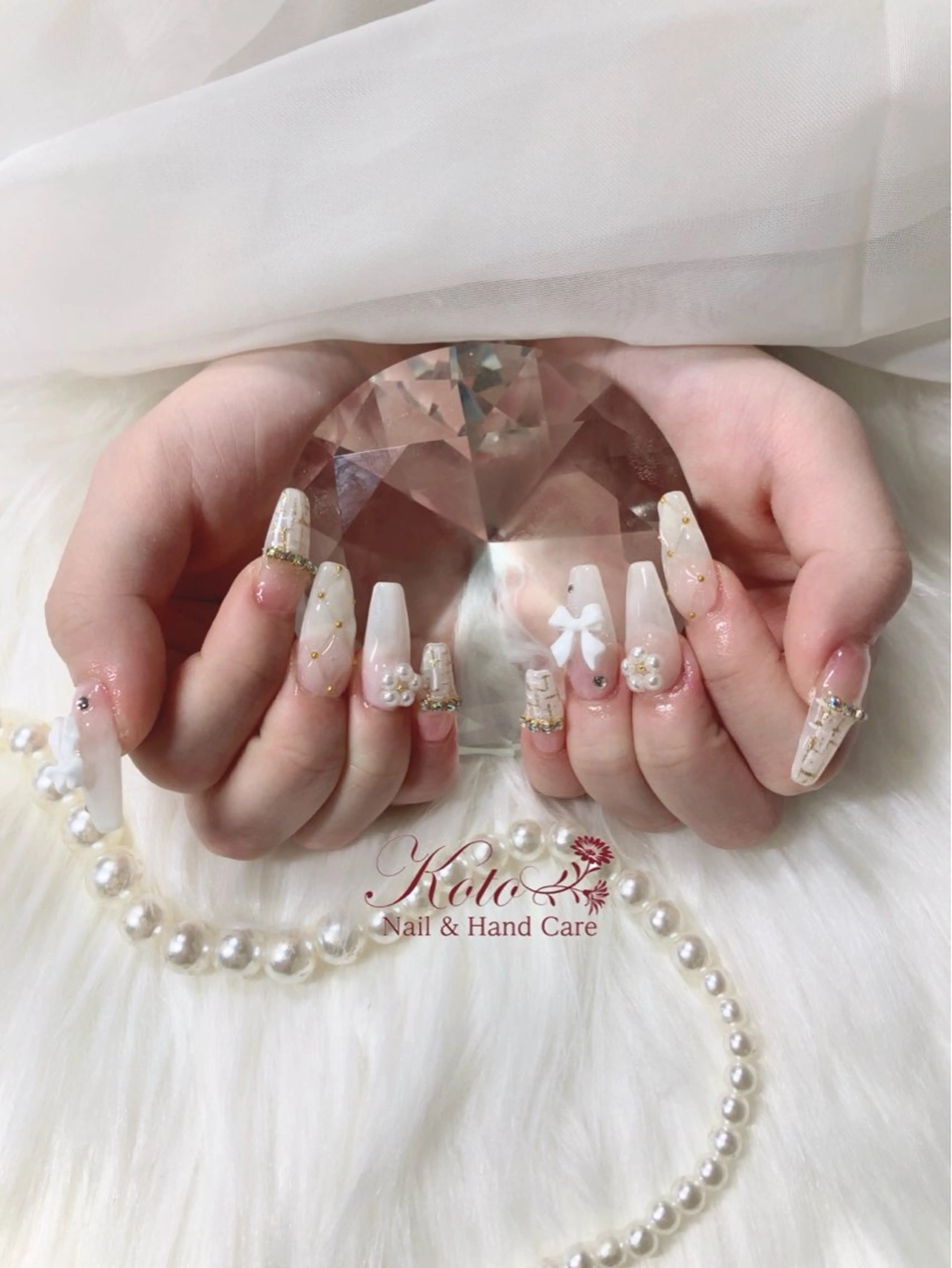 ネイル 長さ出し ジェルネイル 持ち込み ニュアンスネイル 赤色 ハンドネイル Nail Salon KOTOのネイルデザイン