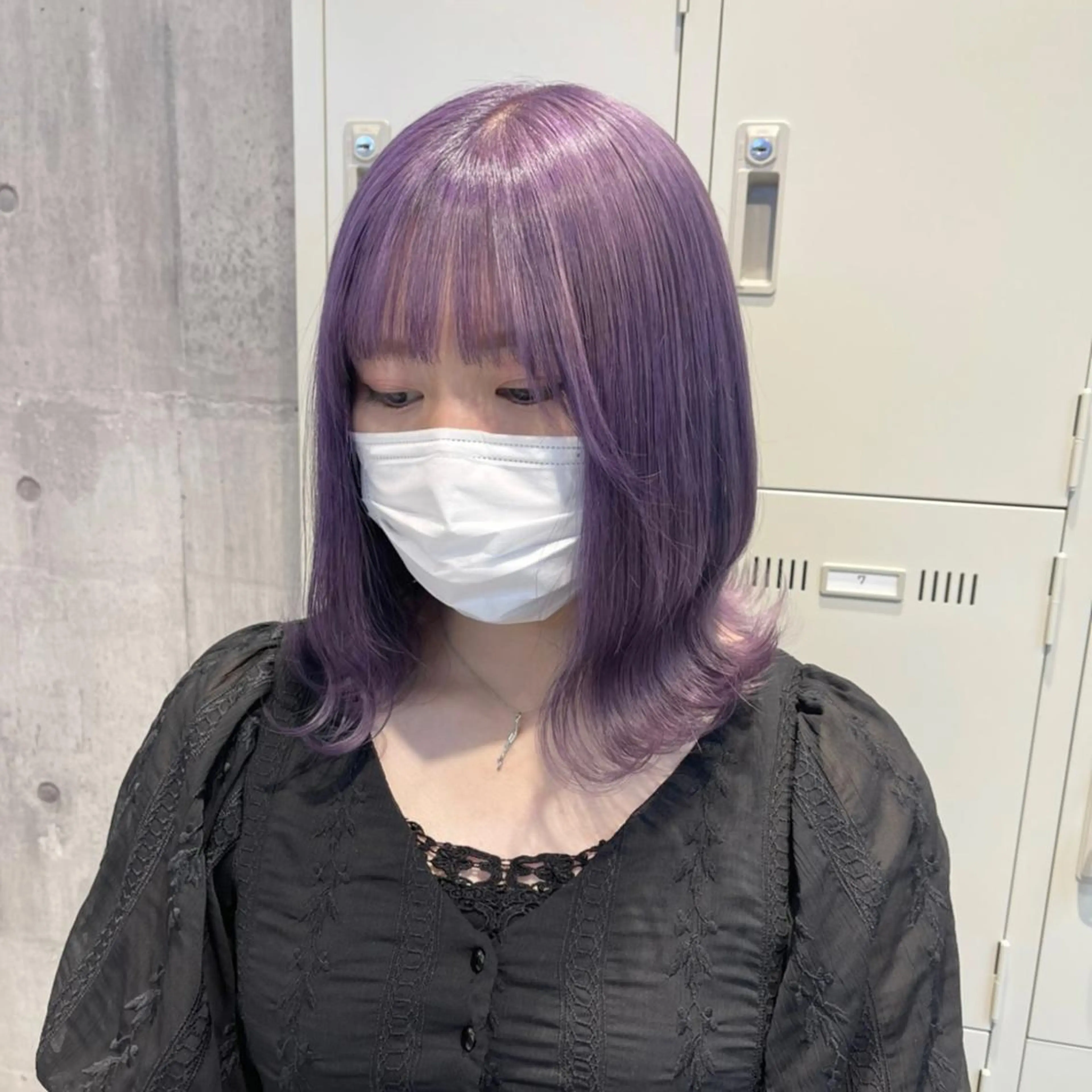ミディアム カラー パーマ ヘアアレンジ メンズ キッズ ネイル マツエク・マツパ アイブロウ 似合わせカラー♡髪質 改善🎀サトカ🍒のヘアスタイル