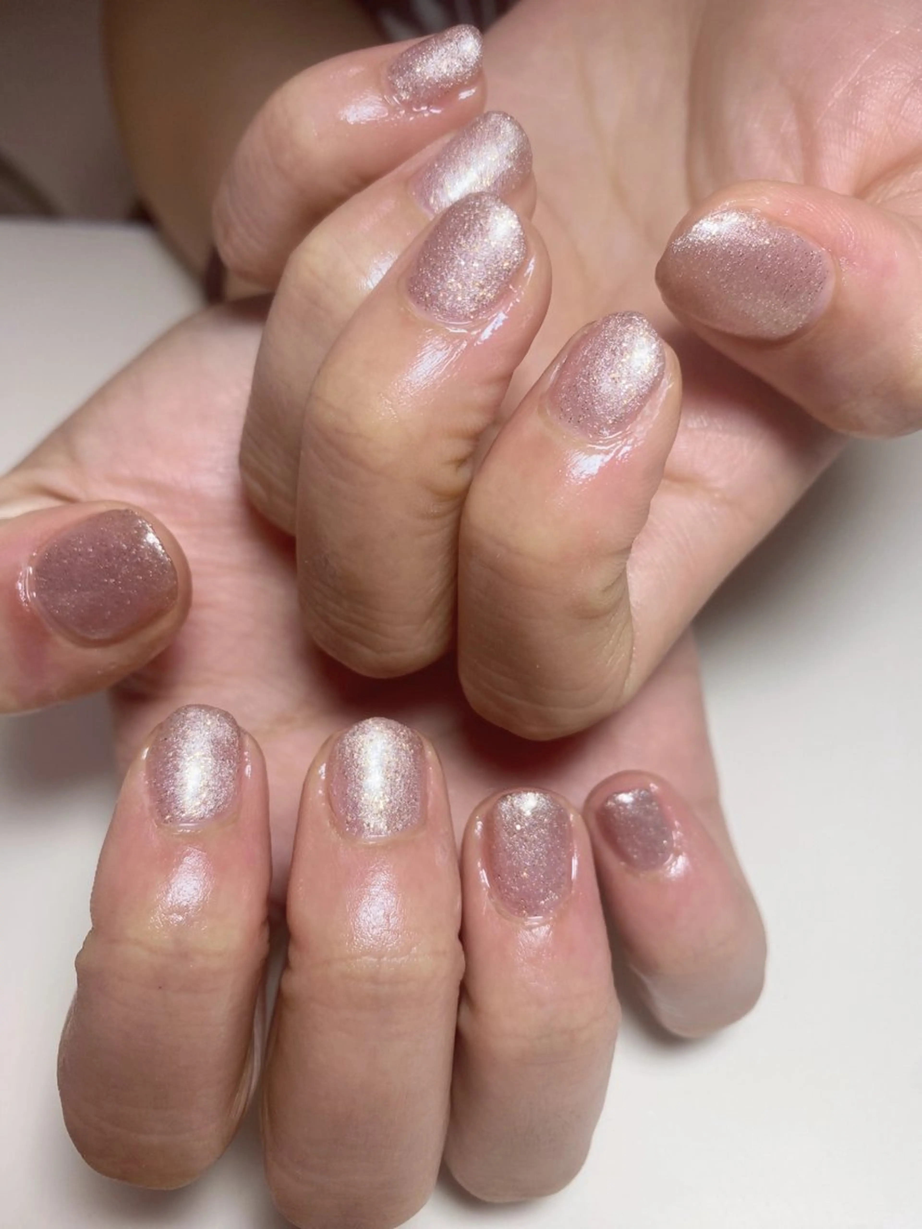 ネイル ゴールド ラメ(グリッター) ハンドネイル Nail Salon K 🧸美爪育成のネイルデザイン