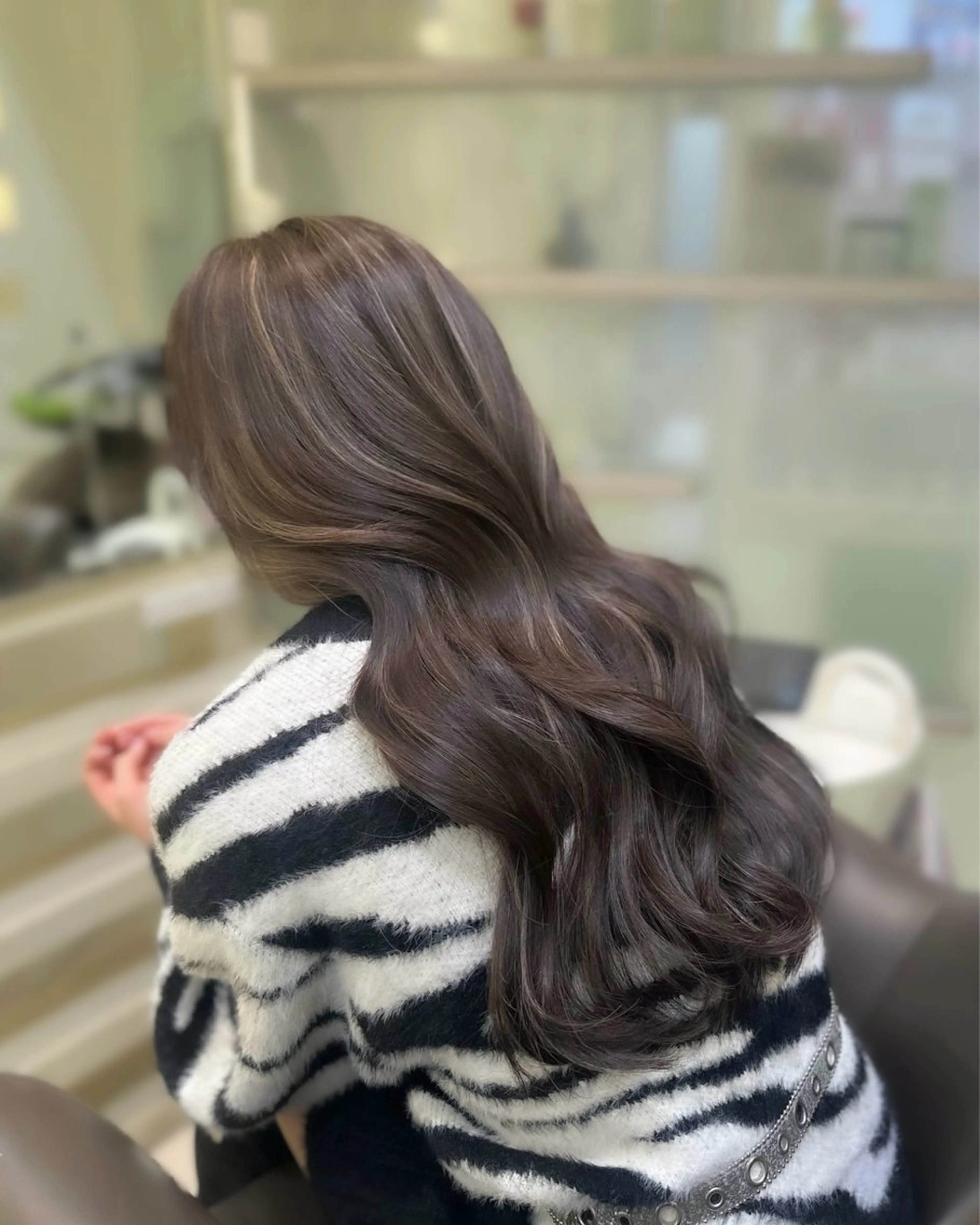 ロング カラー ハイライト/ レイヤー/銀座のヘアスタイル