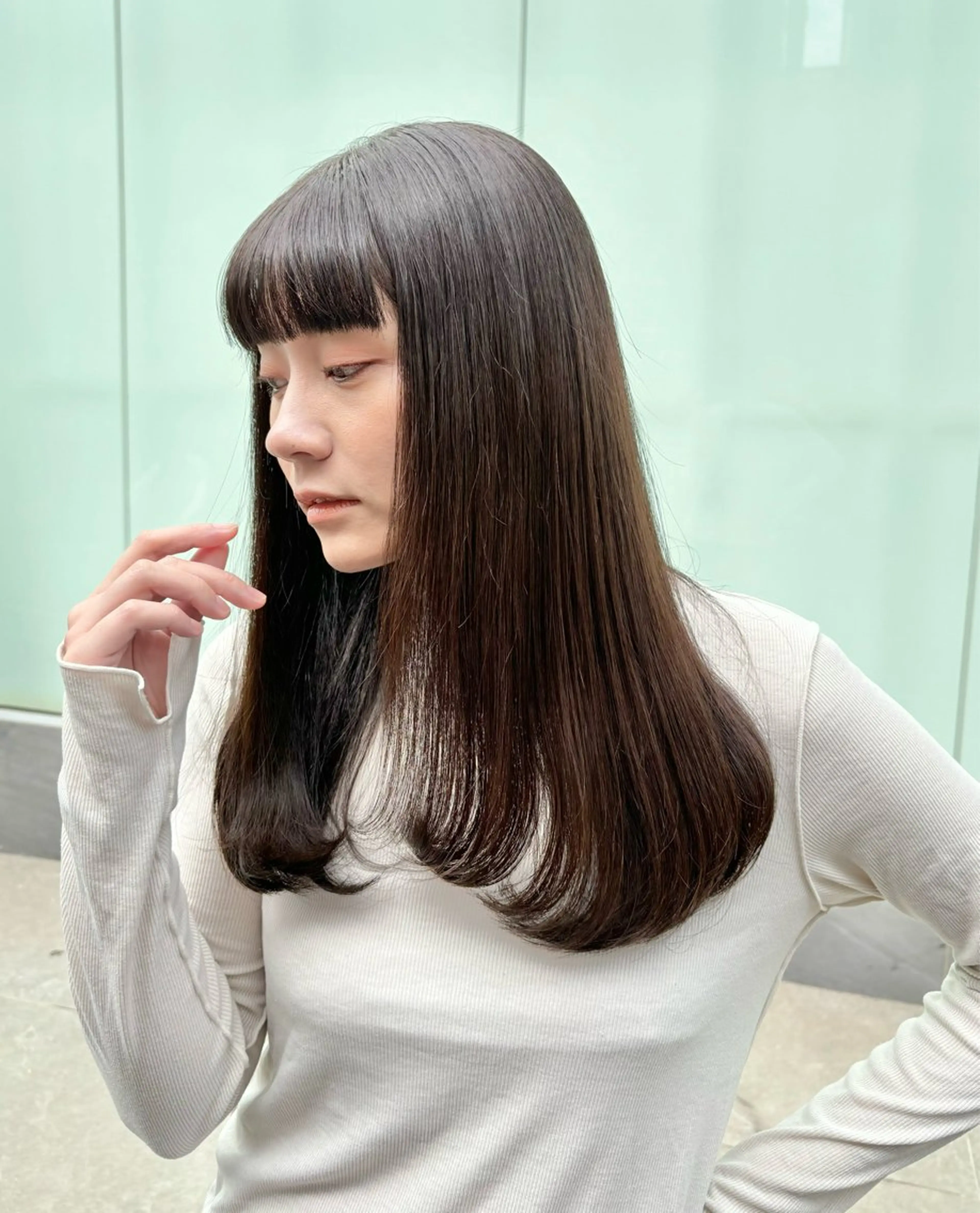 ロング カラー 髪質改善 縮毛矯正 トリートメント 巻ける縮毛矯正🌸 勝倉　麗のヘアスタイル