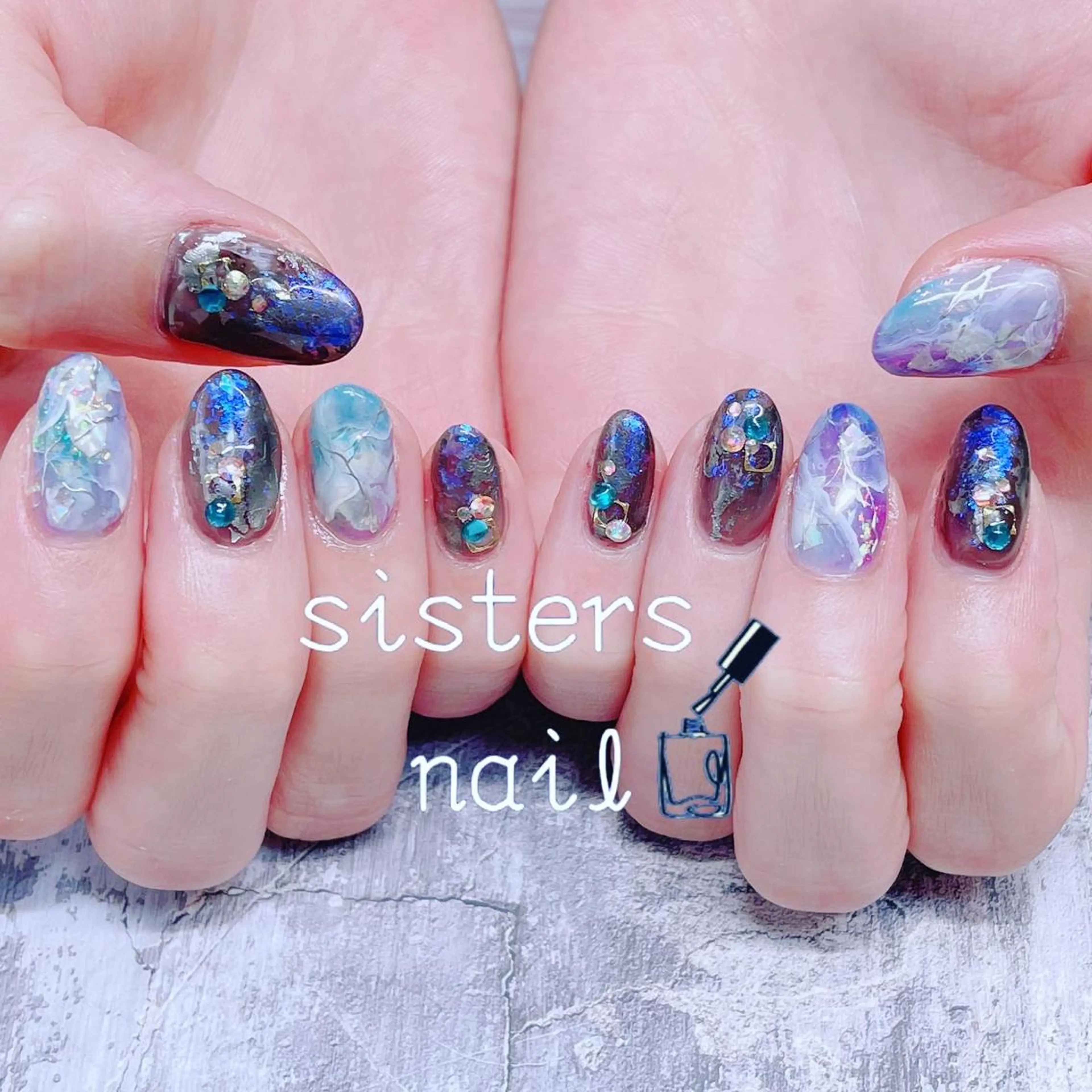 ネイル アートネイル フレンチネイル 春ネイル ハンドネイル ハンドケア sisters nail.fのネイルデザイン