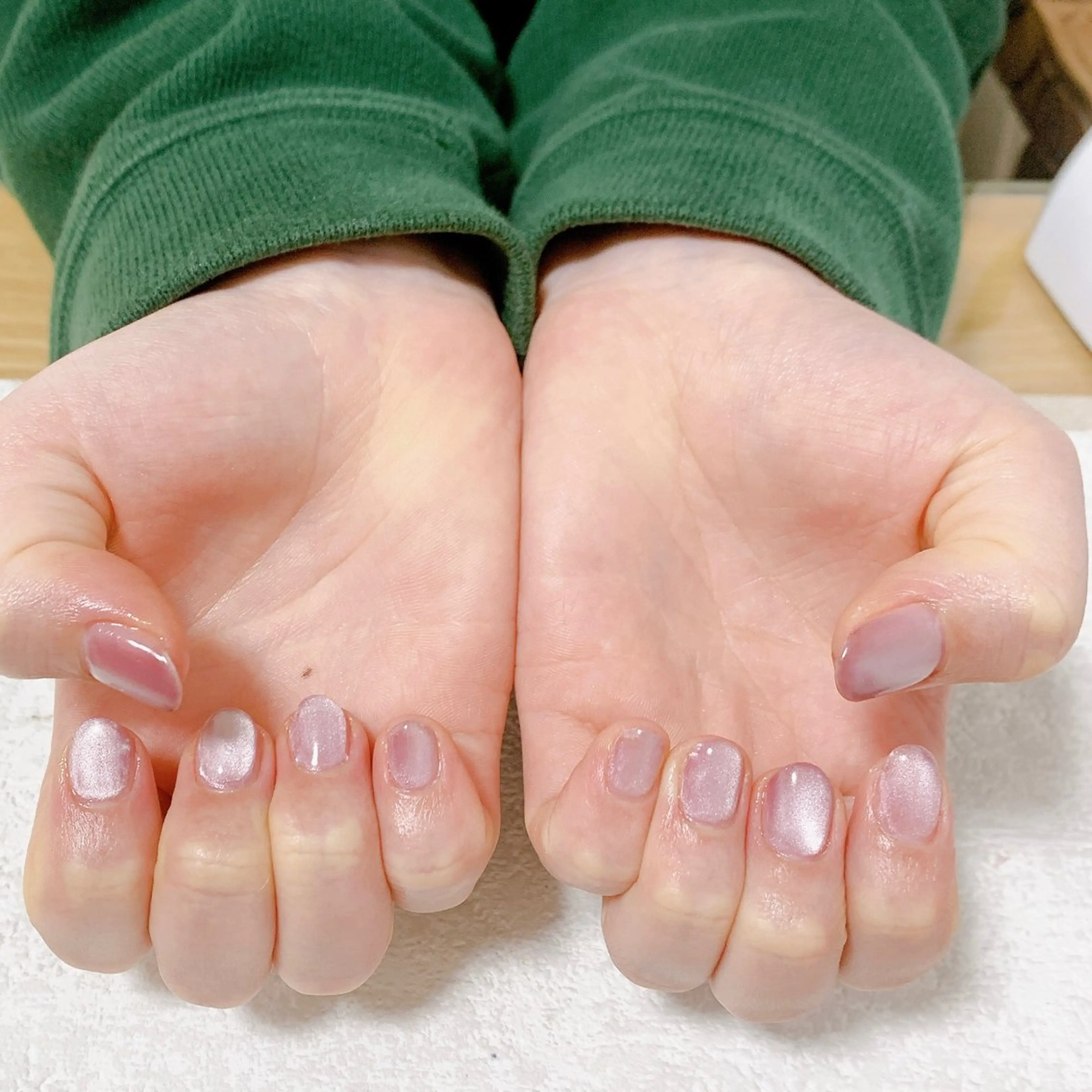 ネイル オーロラネイル フットネイル フレンチネイル ジェルネイル 韓国ネイル ハンドネイル Mogu nail 二子玉川のネイルデザイン