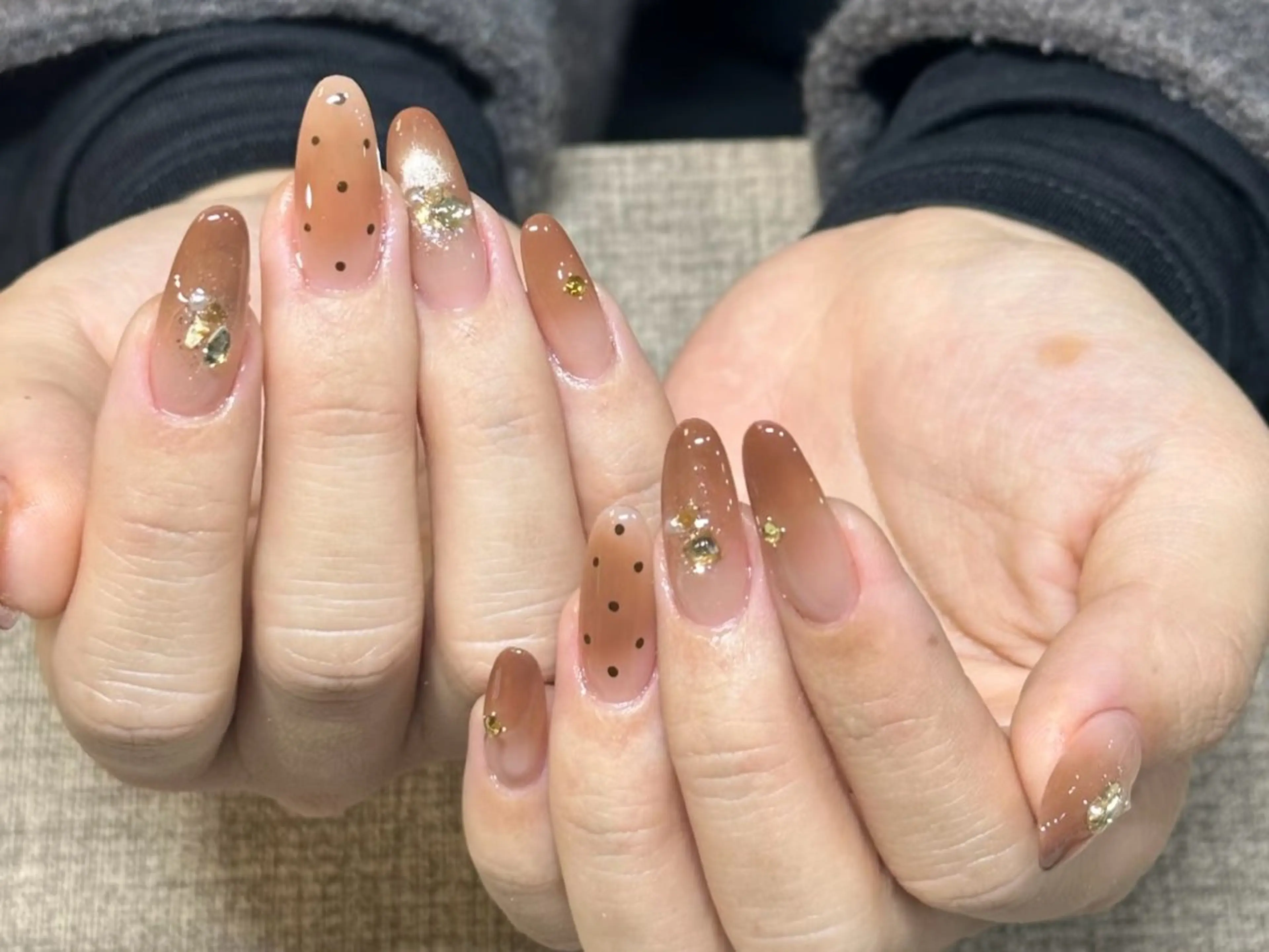ネイル オーロラネイル チークネイル 長さ出し フットネイル フレンチネイル J&C Nail Salon吉祥寺所属・YU KIのネイルデザイン