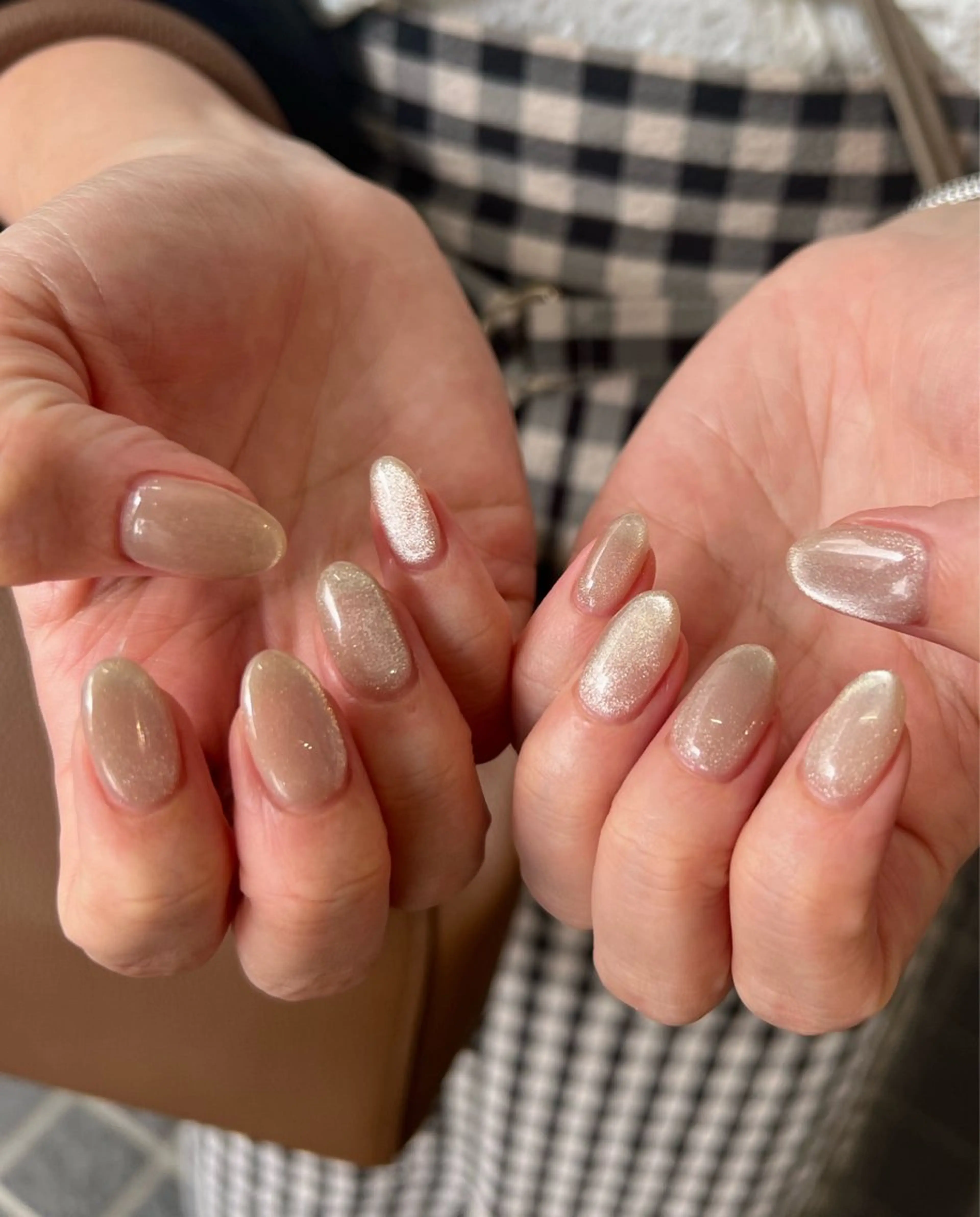 メンズ ネイル ラメ(グリッター) マグネットネイル ハンドネイル ヘアメイクネイリスト 💄💅hidemiのネイルデザイン