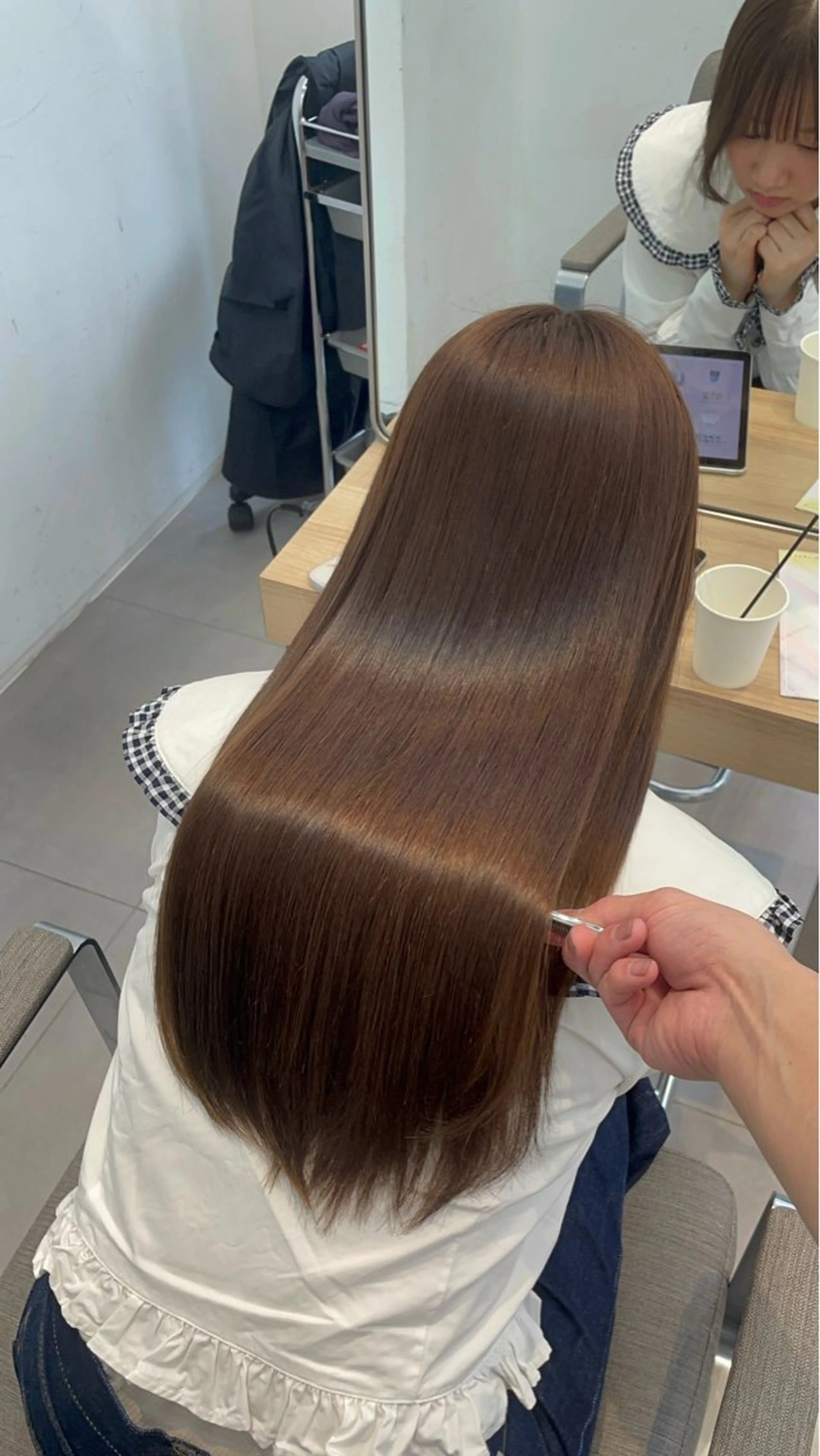 ロング カット 縮毛矯正 トリートメント ヘッドスパ ✨髪質改善✨美髪 矯正🫧小泉のヘアスタイル