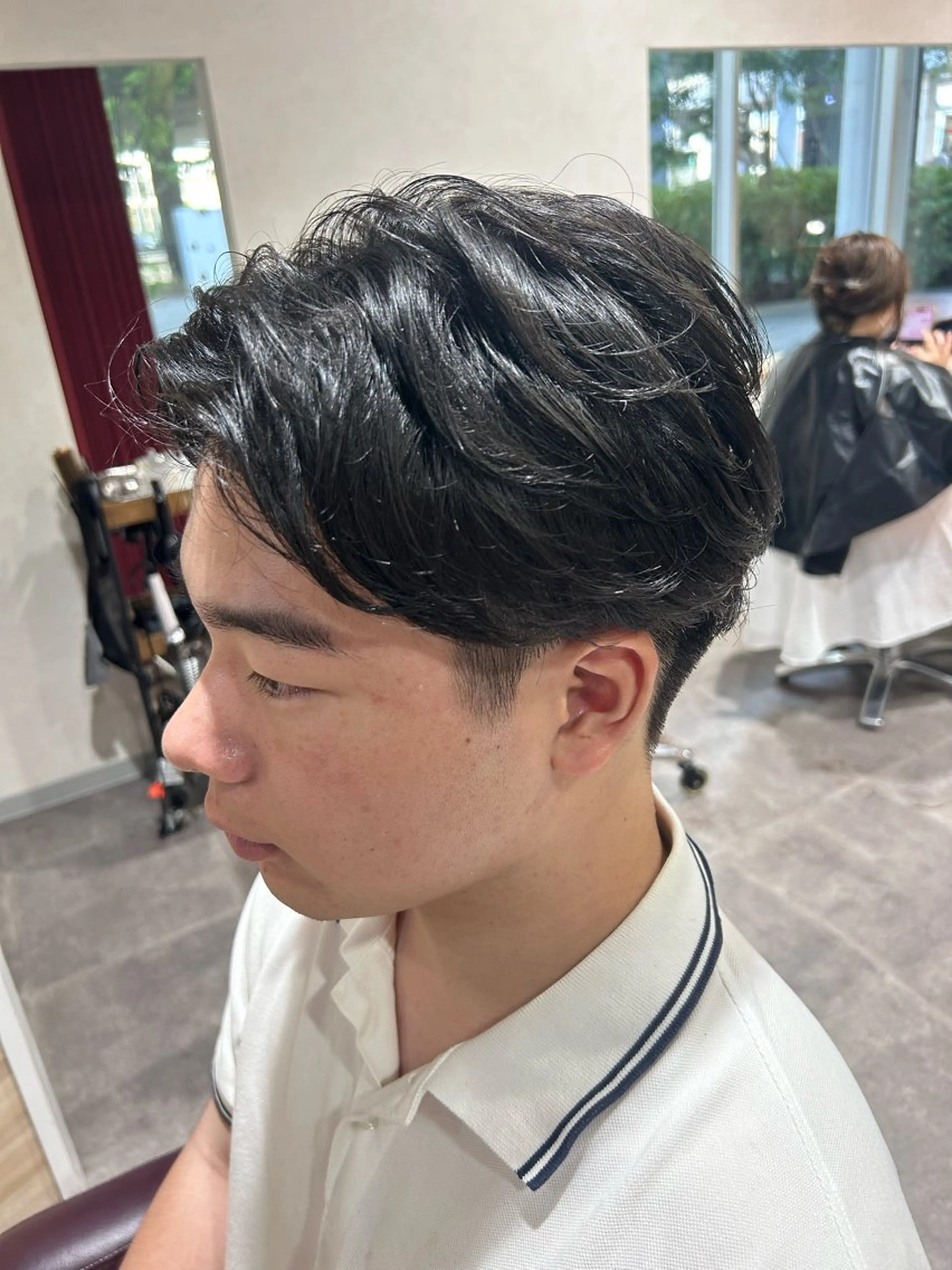 ミディアム ミディアムパーマ カット パーマ 福壽 智也のヘアスタイル