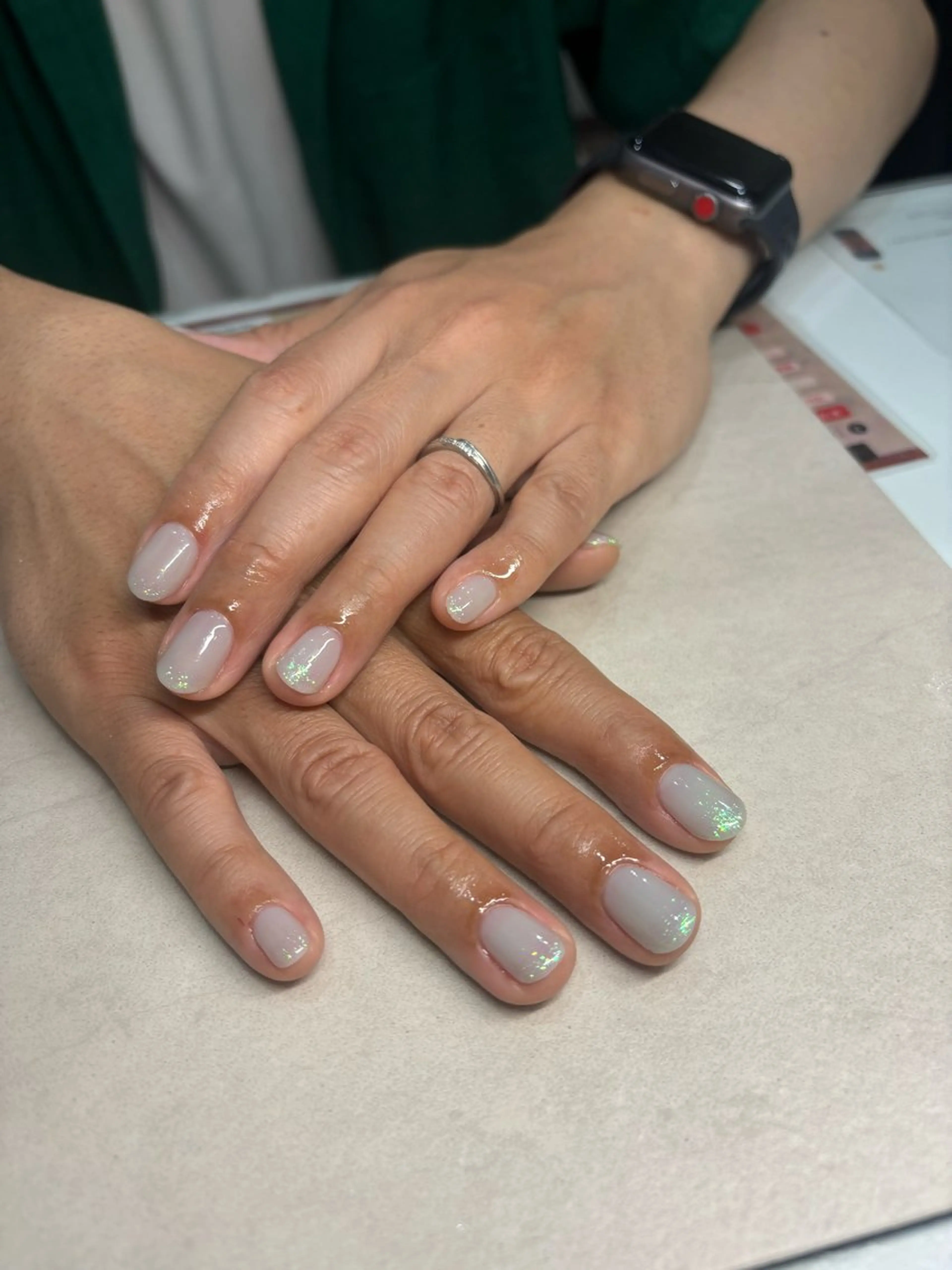 メンズ ネイル ラメ(グリッター) ラメグラデーション ワンカラーネイル LICO HAIR＆RELAXATION所属・Lico Ryoのネイルデザイン