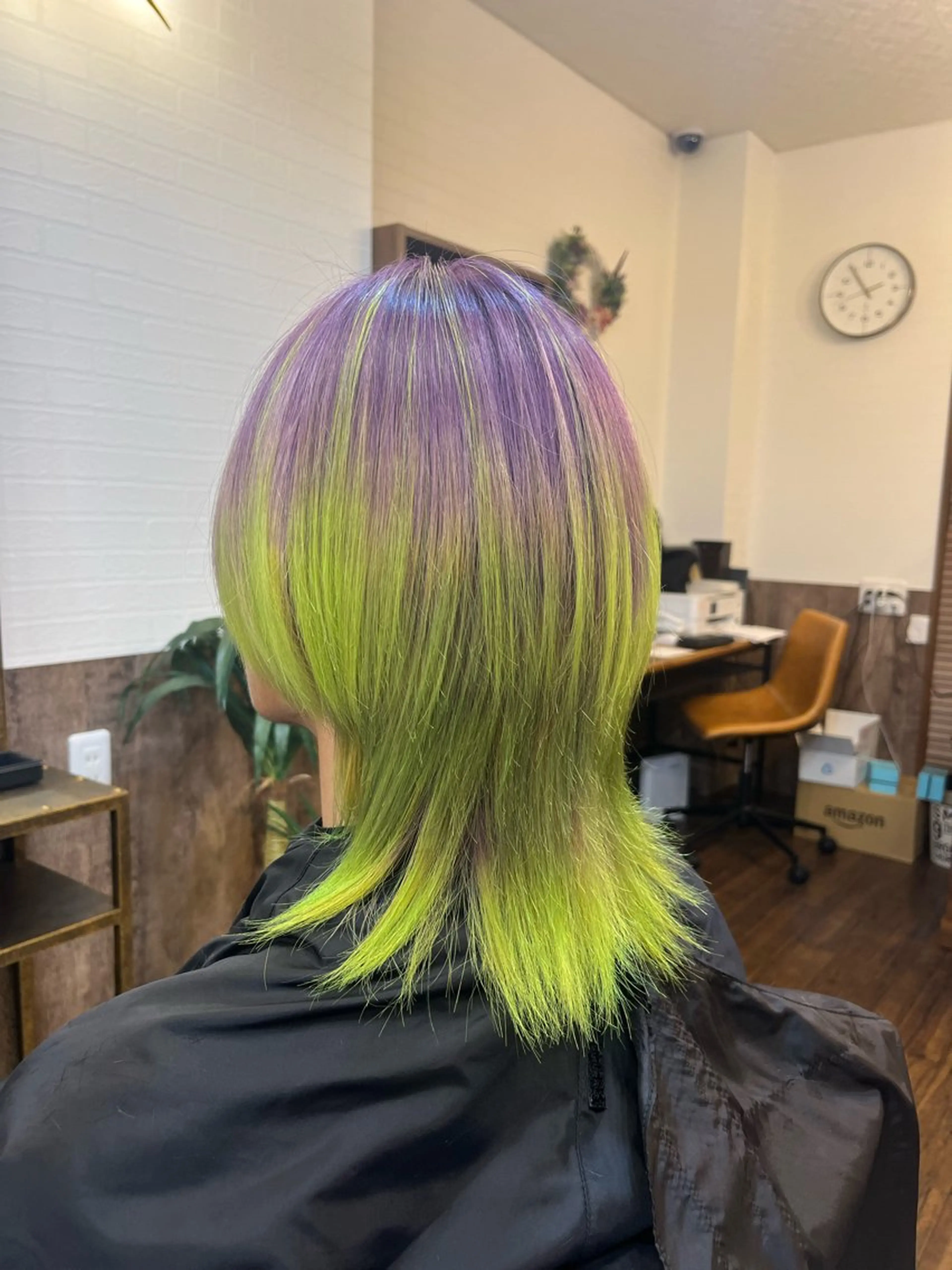 ミディアム カラー デザインカラー qulim hair所属・赤座 早紀【qulim】のヘアスタイル