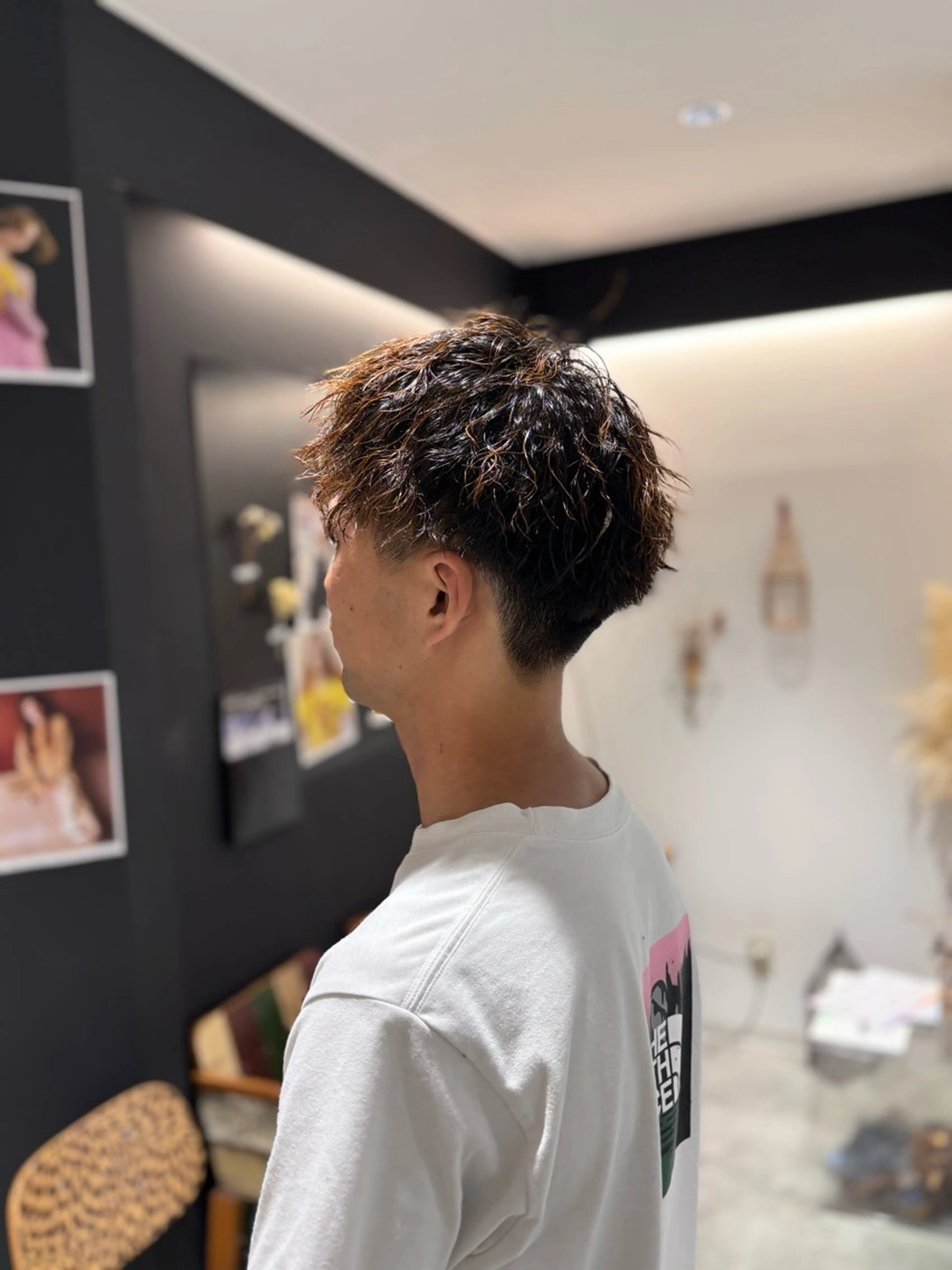 パーマ メンズ カット パーマ 菅原 佑月のヘアスタイル