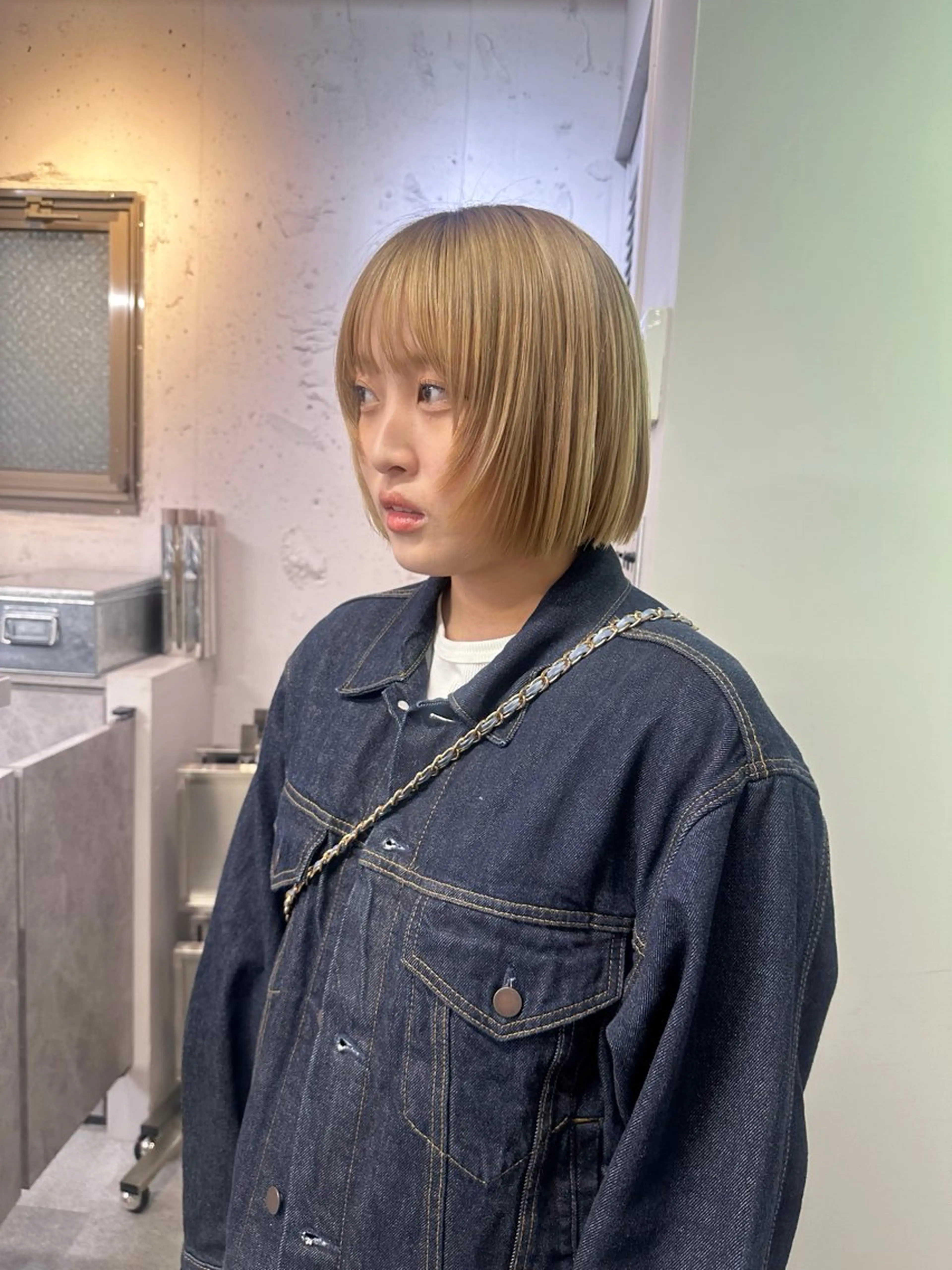 ショート 切りっぱなしボブ ボブ 顔まわりレイヤー レイヤーカット saya🎀似合わせ レイヤーカットのヘアスタイル