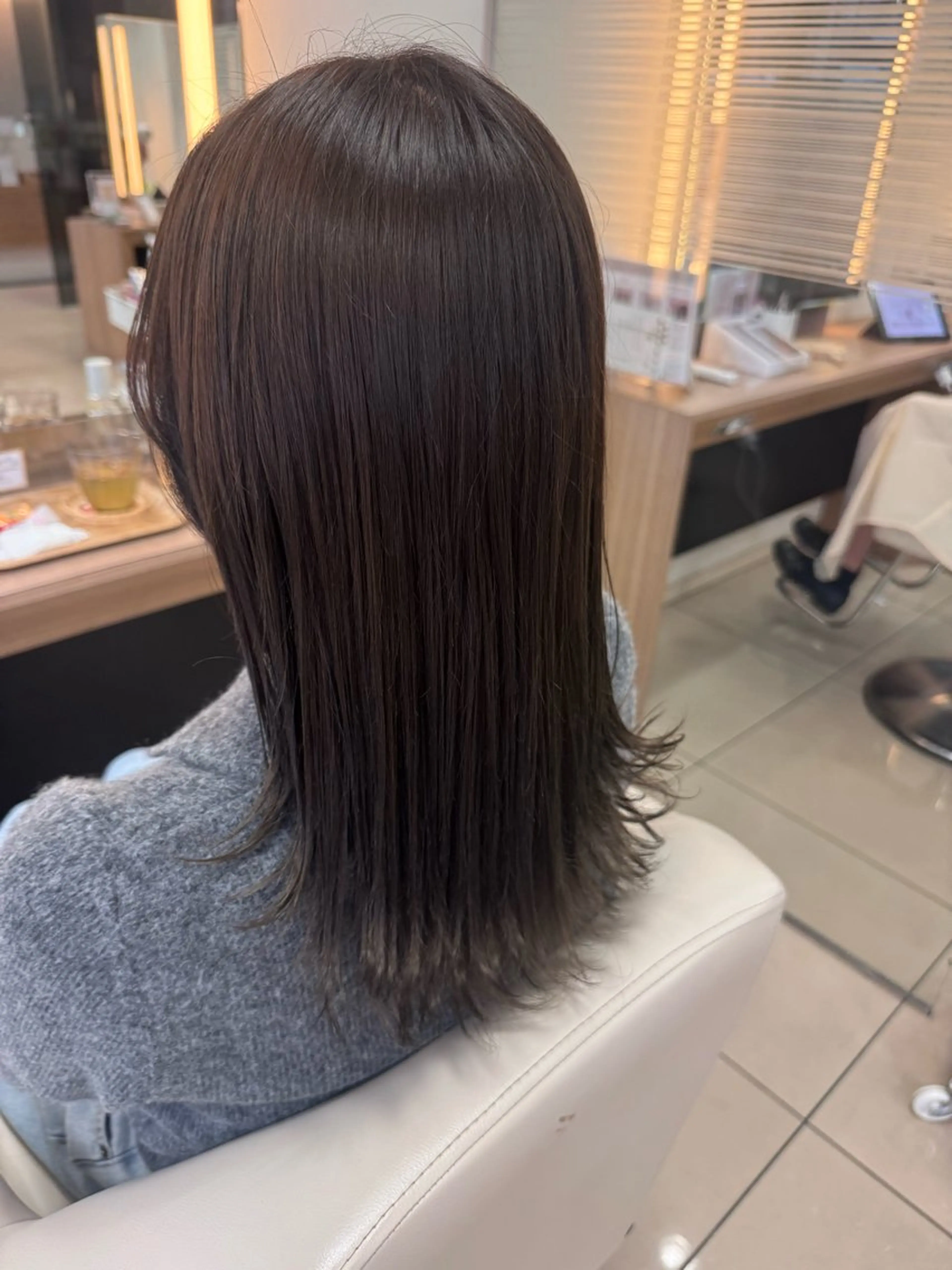 ミディアム 艶カラー/ベージュ カラー/tuburaのヘアスタイル
