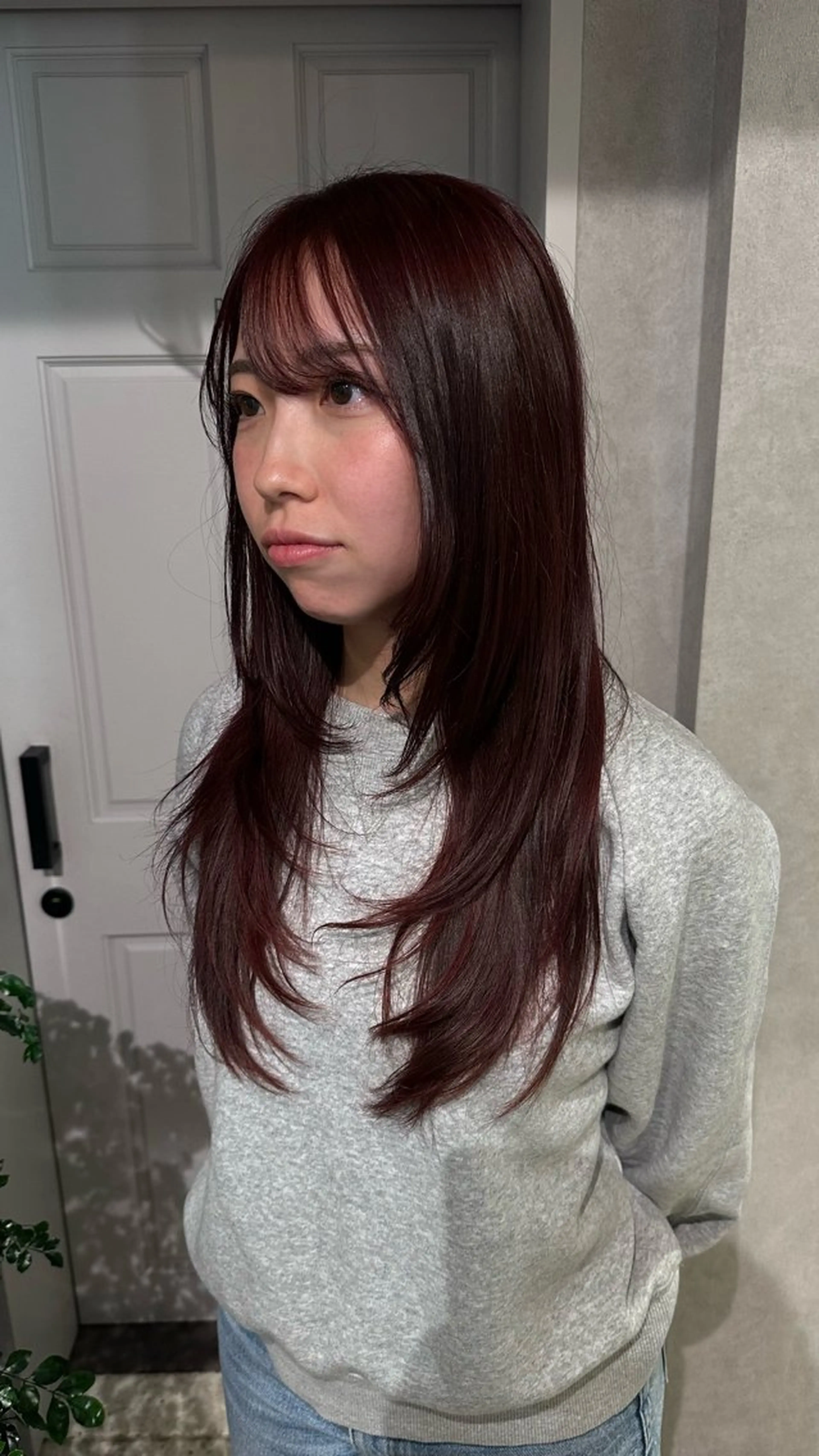 ロング カラー 切りっぱなしボブ ブリーチ ダブルカラー イヤリングカラー ハイライトカラー ヘアカラー HARUKI🏔️/ メンズ/透け感カラーのヘアスタイル